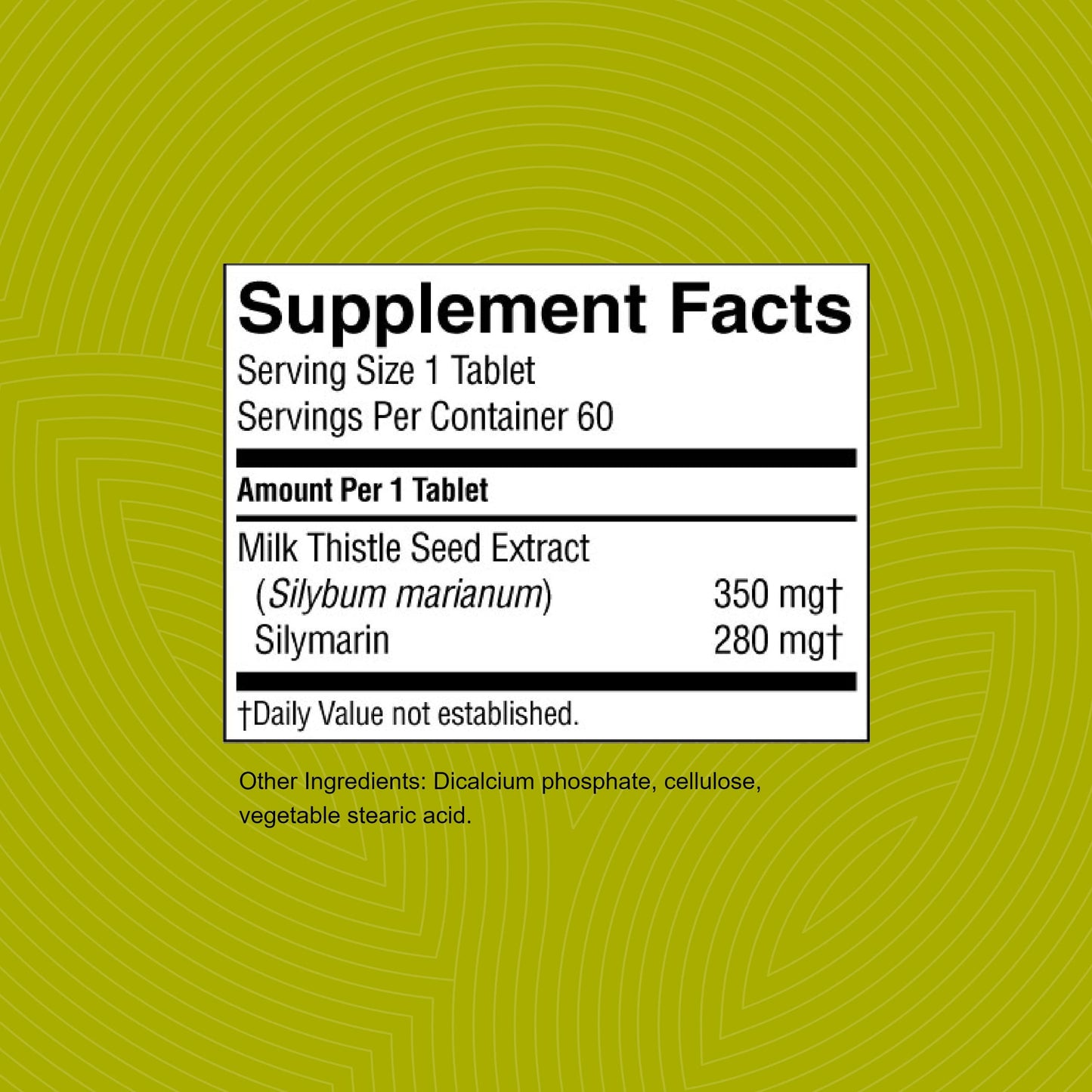 Nature's Sunshine Milk Thistle Time Release Tablets 60