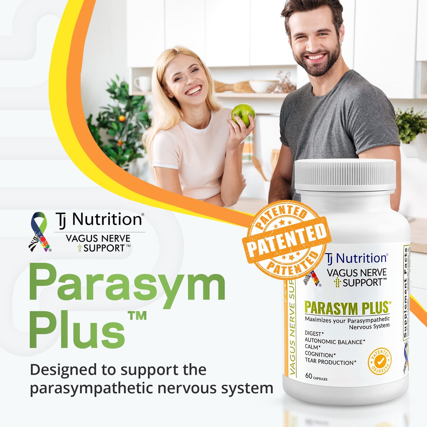 TJ Nutrition Parasym Plus Vagus Nerve Support Capsules, 60 Capsules