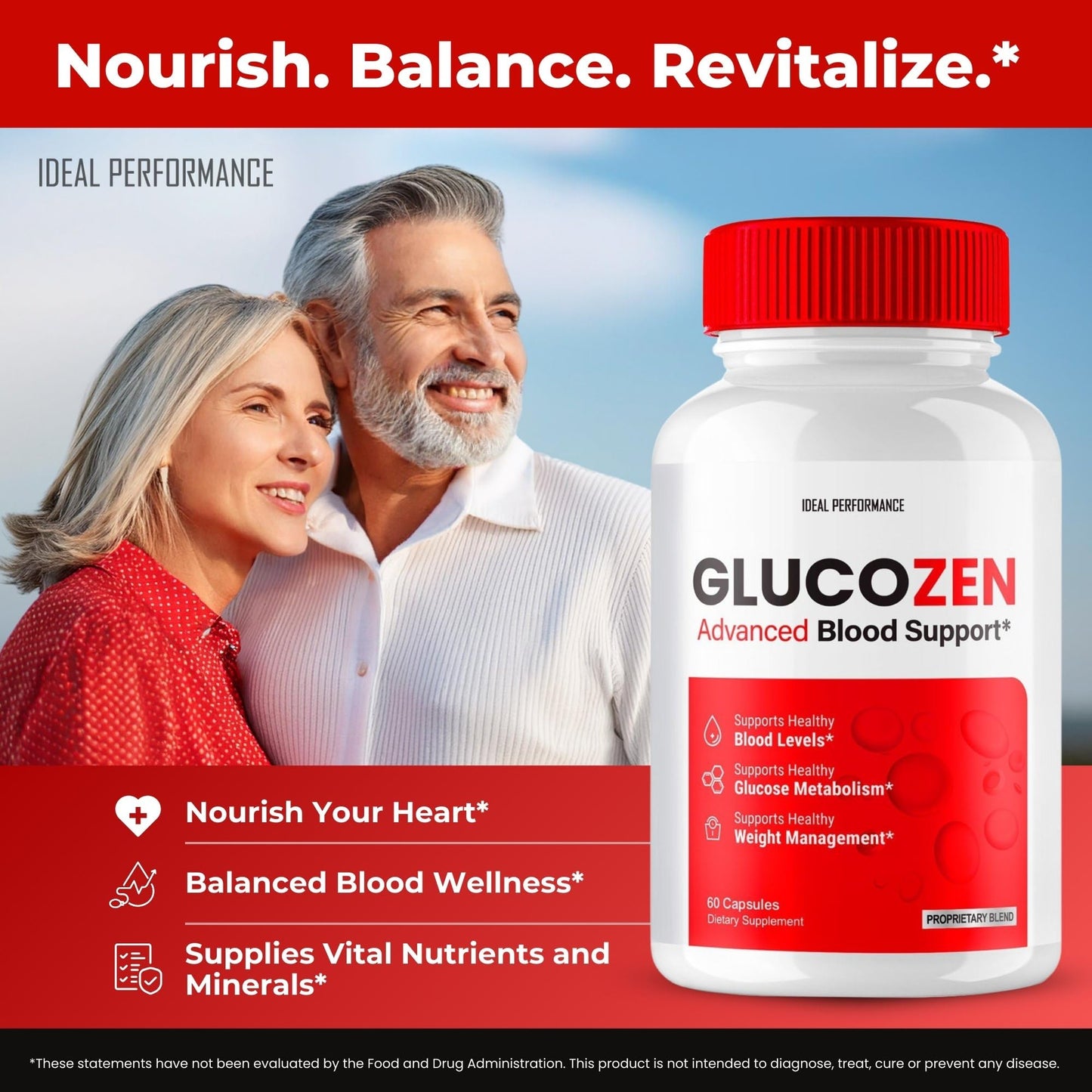 IDEAL PERFORMANCE Glucozen Capsules, 300 Count