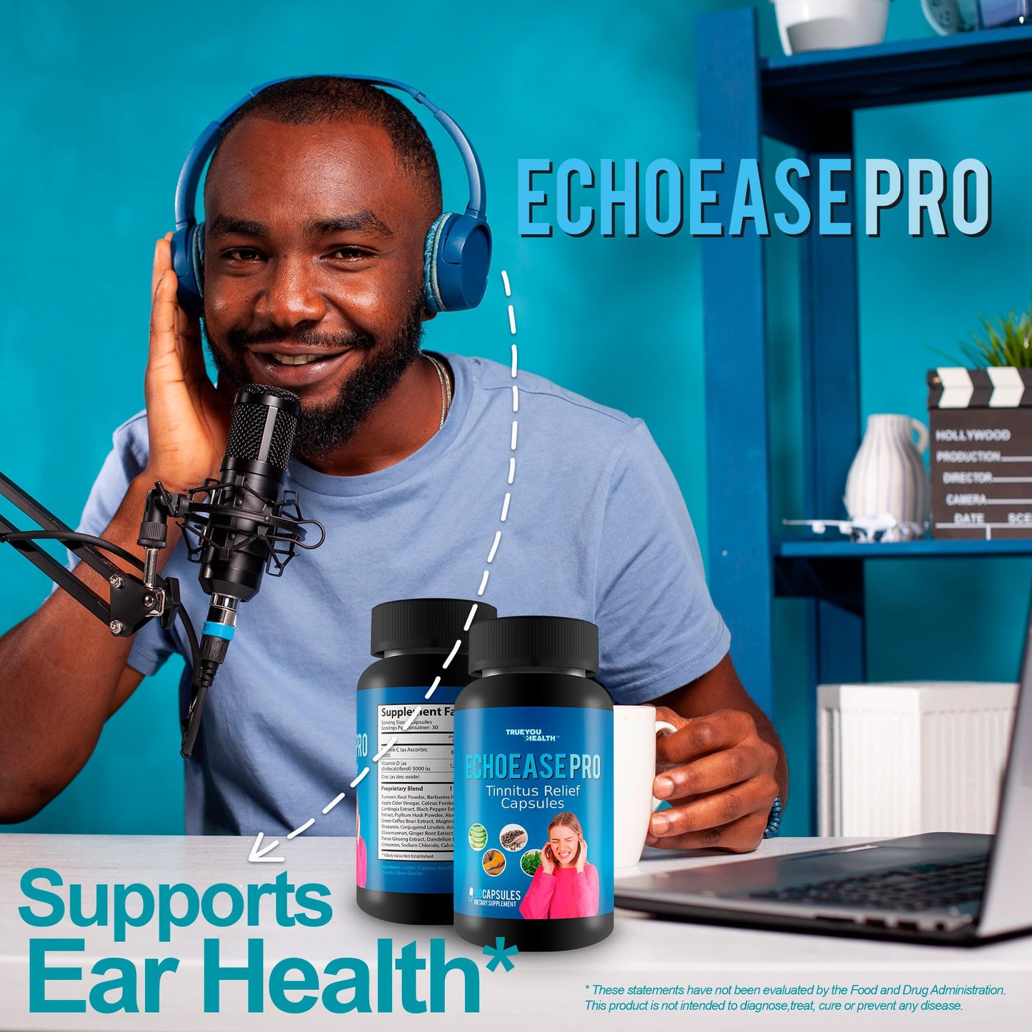 True You Health Pro EchoEase Tinnitus Relief Capsules, 90 Count