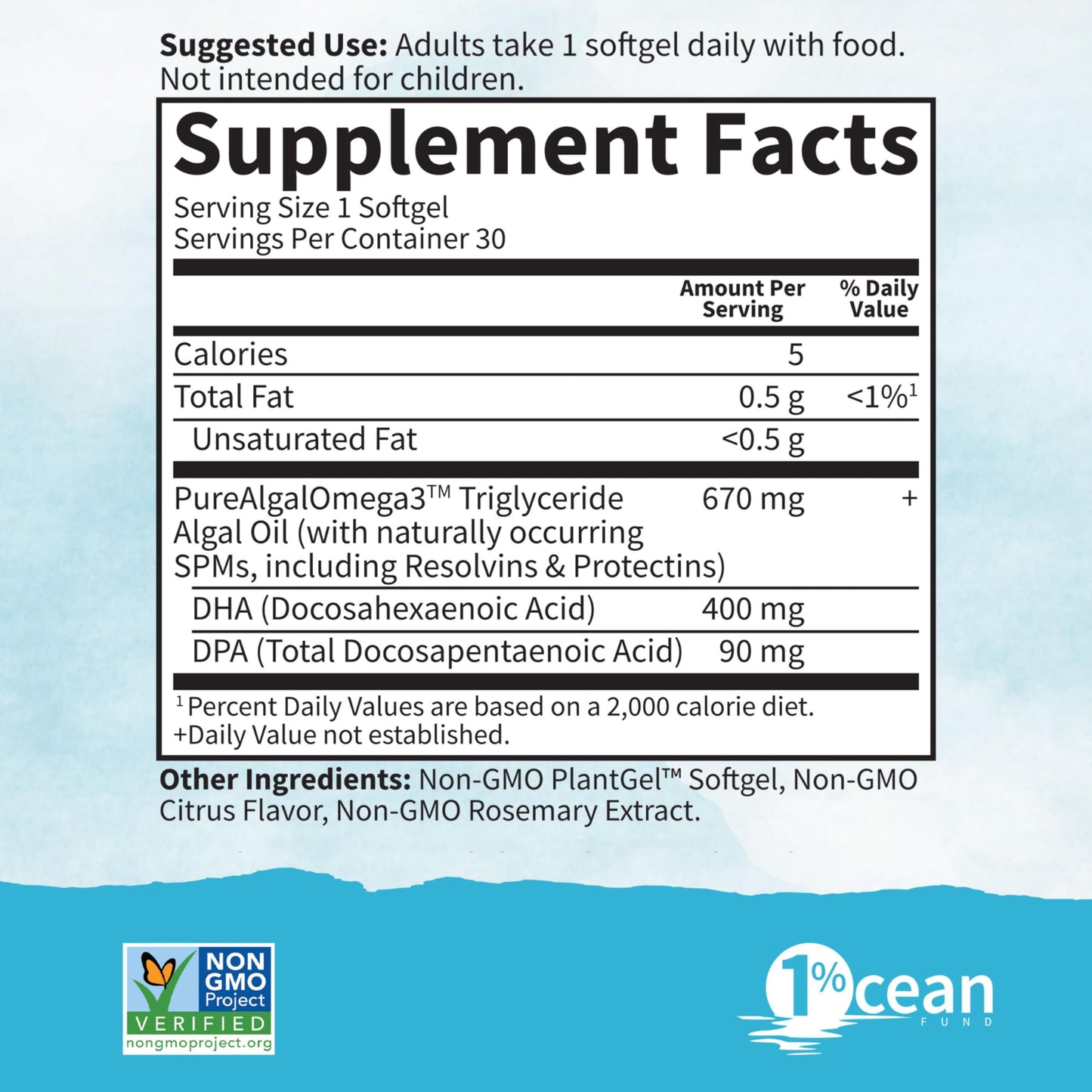 Garden of Life Dr. Formulated Prenatal Vegan DHA - Certified Vegan Omega 3 Supplement with 400mg DHA + DPA from Algal Omega 3 in Triglyceride Form, Non-GMO, 30 Softgels