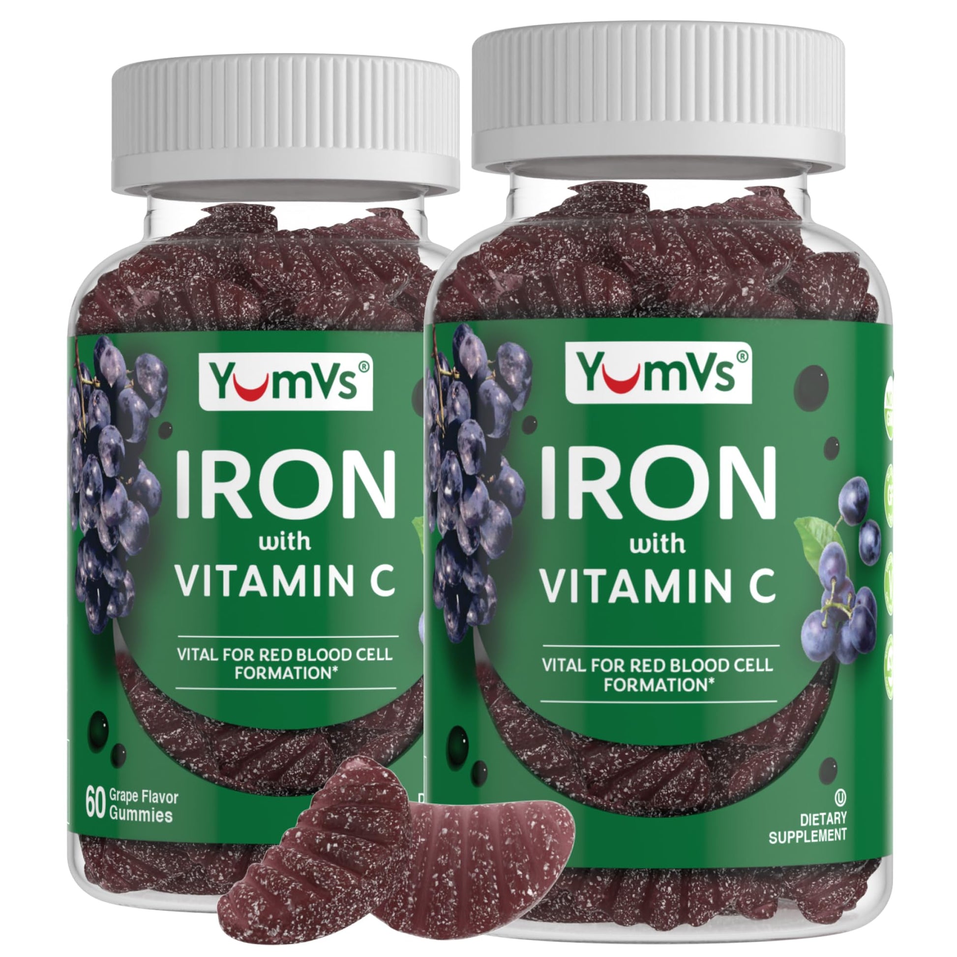 YUM-V'S Iron Gummies Gummy 120 Count