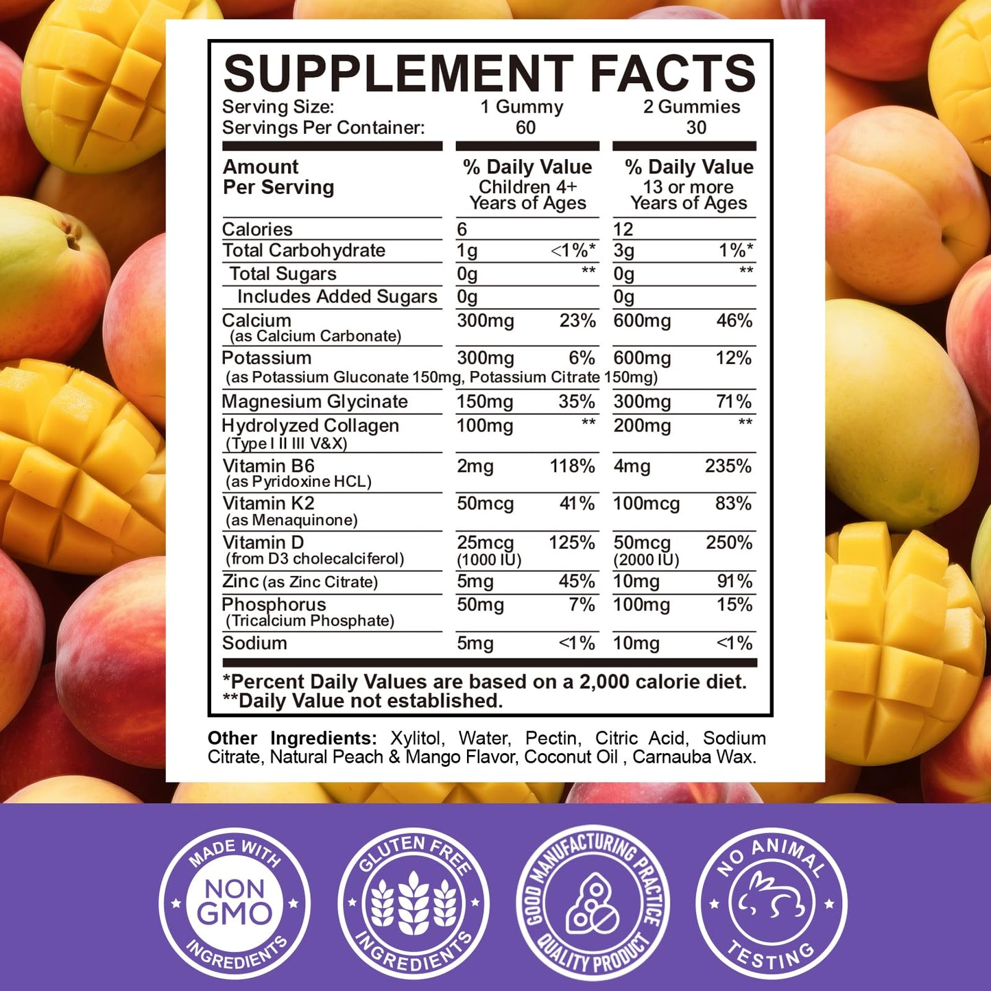 ReviNutra Calcium Potassium Magnesium Gummies, 60 Gummies