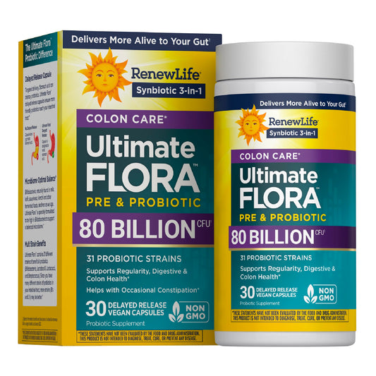Renew Life Ultimate Flora Probiotic 80 Billion CFU | 31 Strains