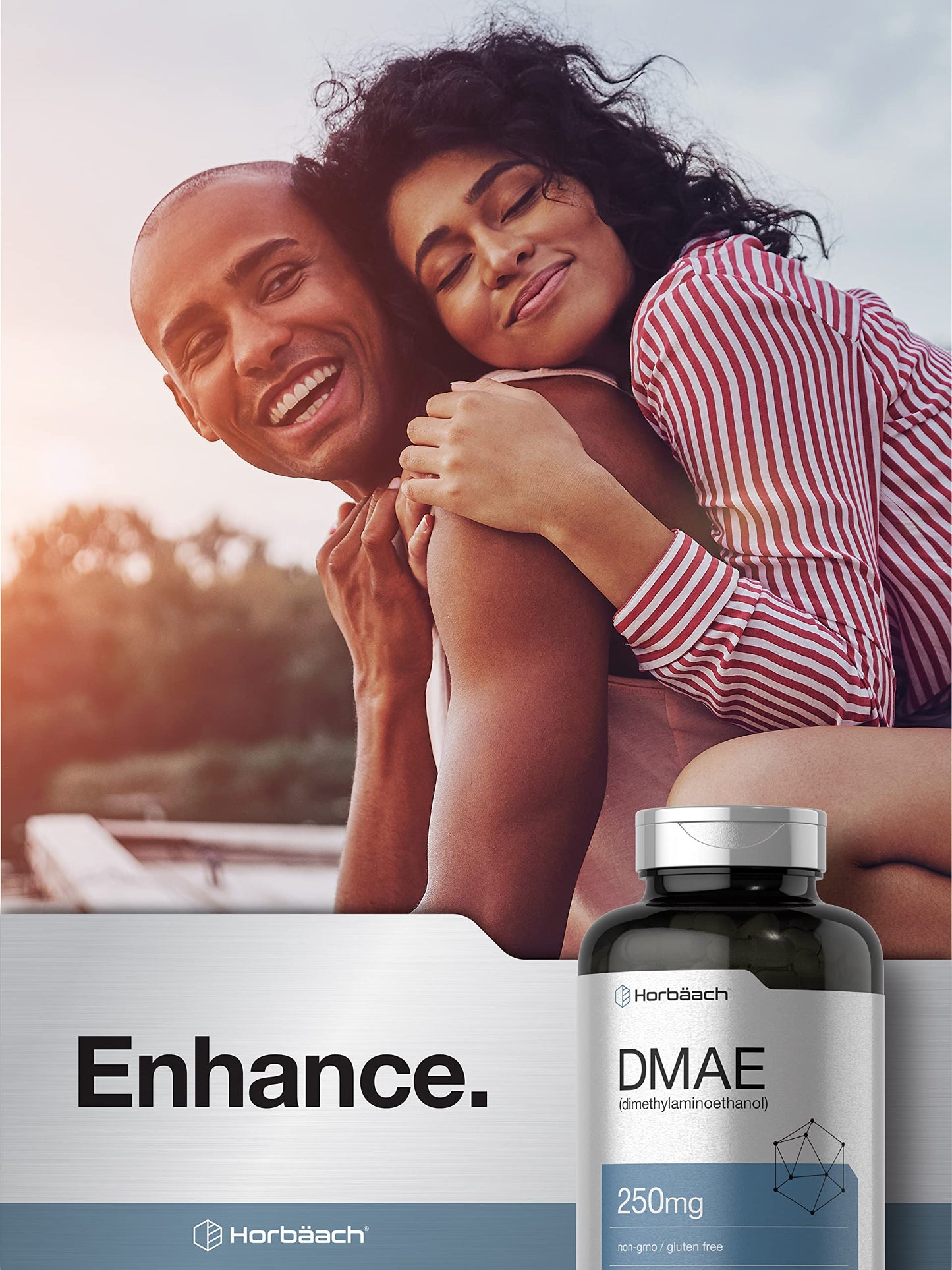 Horbaach DMAE Dimethylaminoethanol Bitartrate 250 mg Capsules, 200 Count