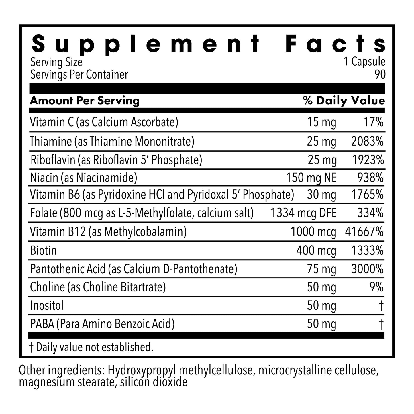 Metabolic Maintenance B-Complex Capsules, 90 Capsules