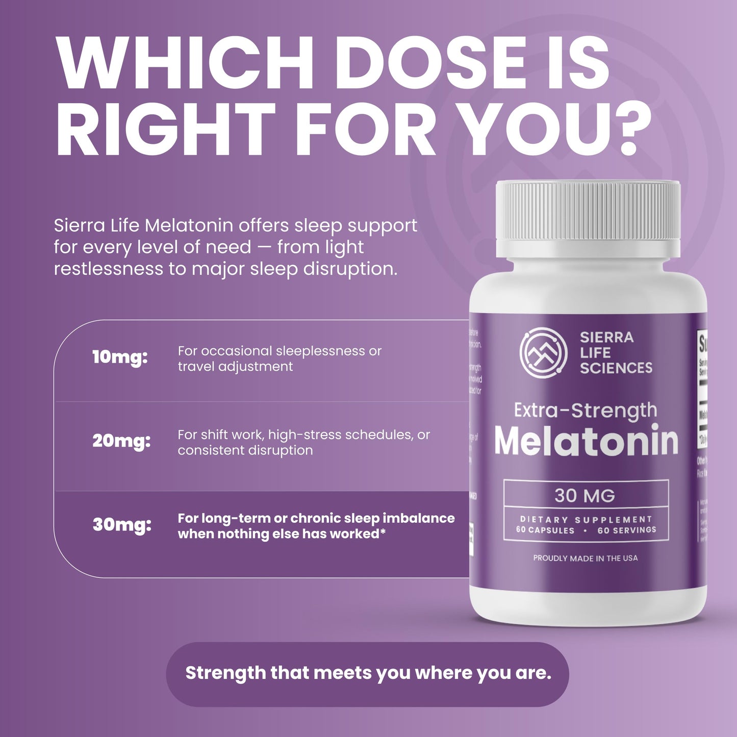SIERRA LIFE SCIENCES Melatonin 30mg High Dose Extra Strength 120 Capsules