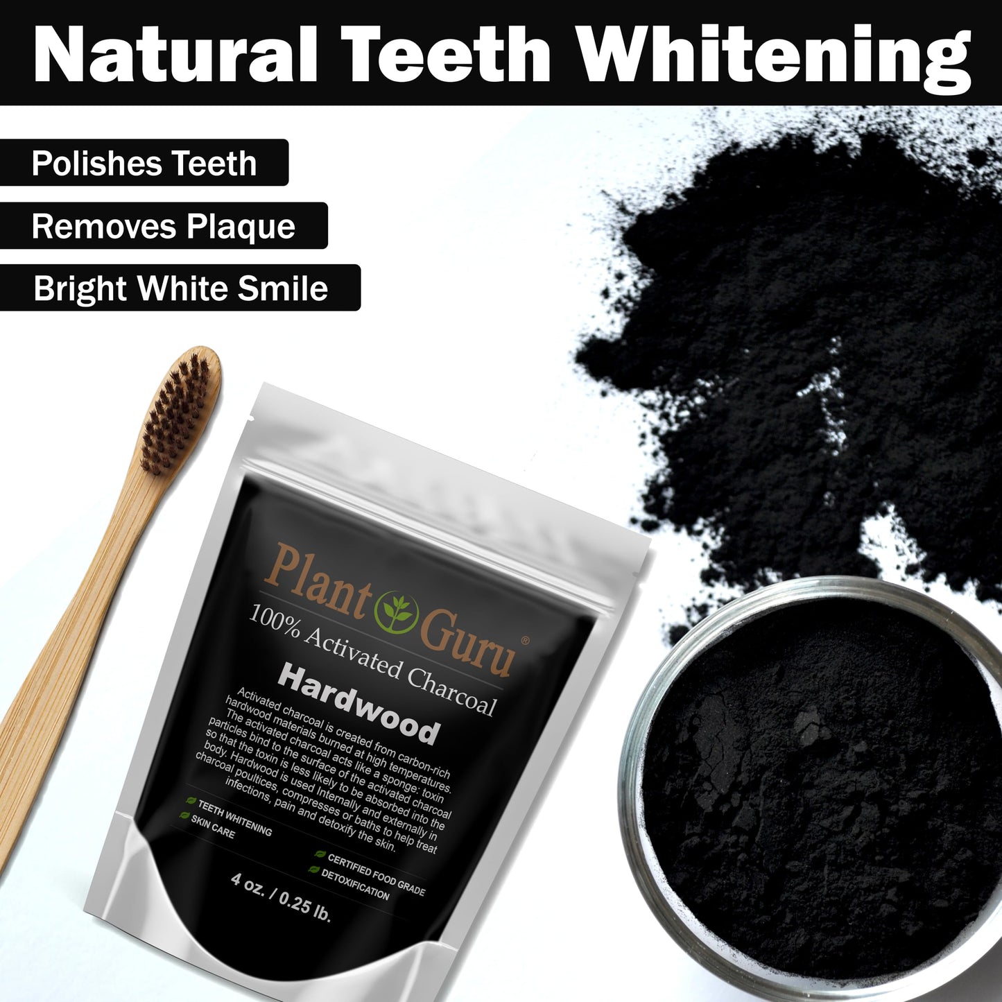 Plant Guru Activated Charcoal Powder 16 oz