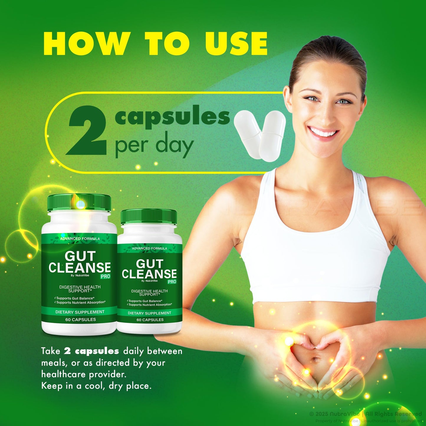 NutraVibe Gut Cleanse Pro Capsules 60 Count