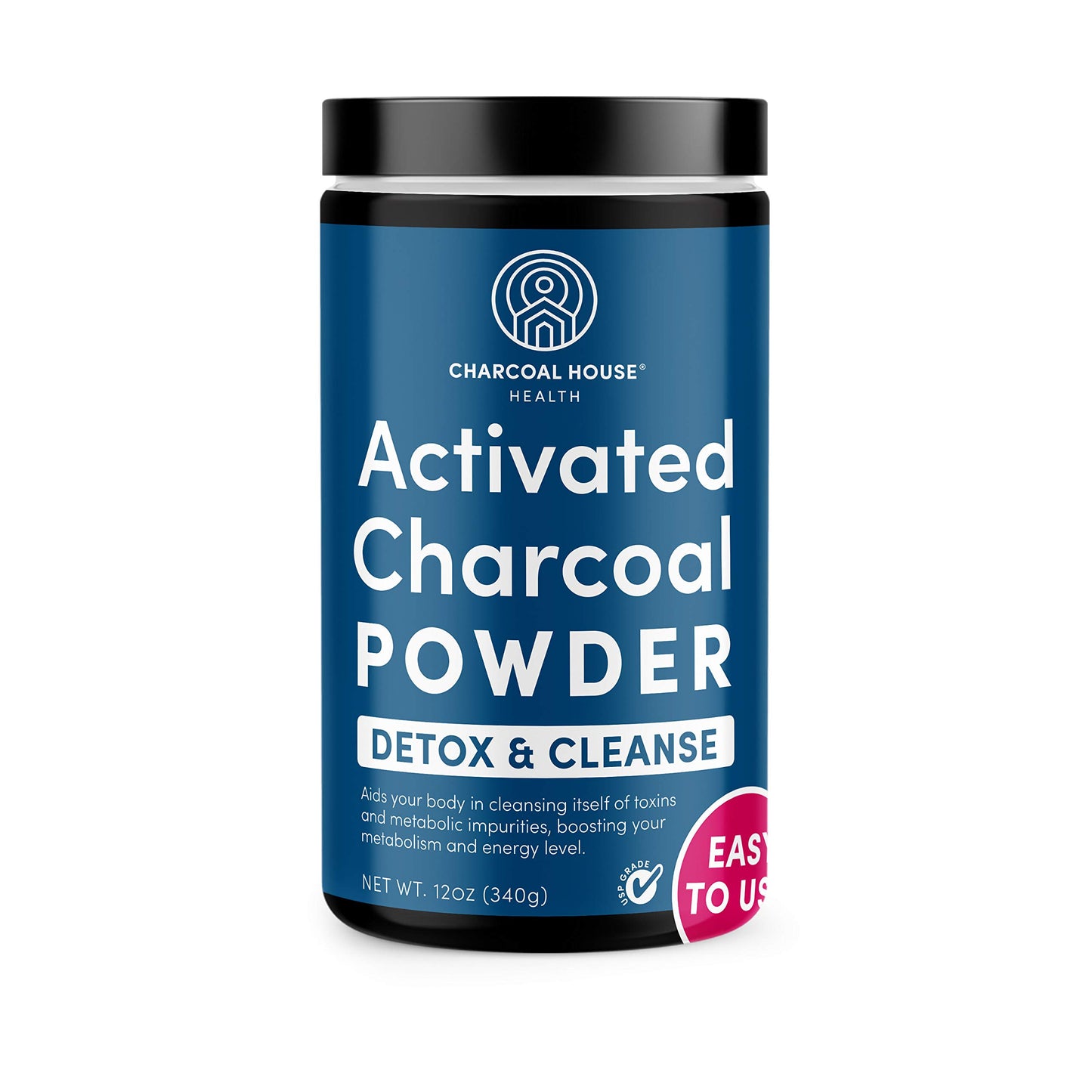 Charcoal House Detox & Cleanse USP Medical Grade Coconut Shell Activated Charcoal Powder, 12 oz