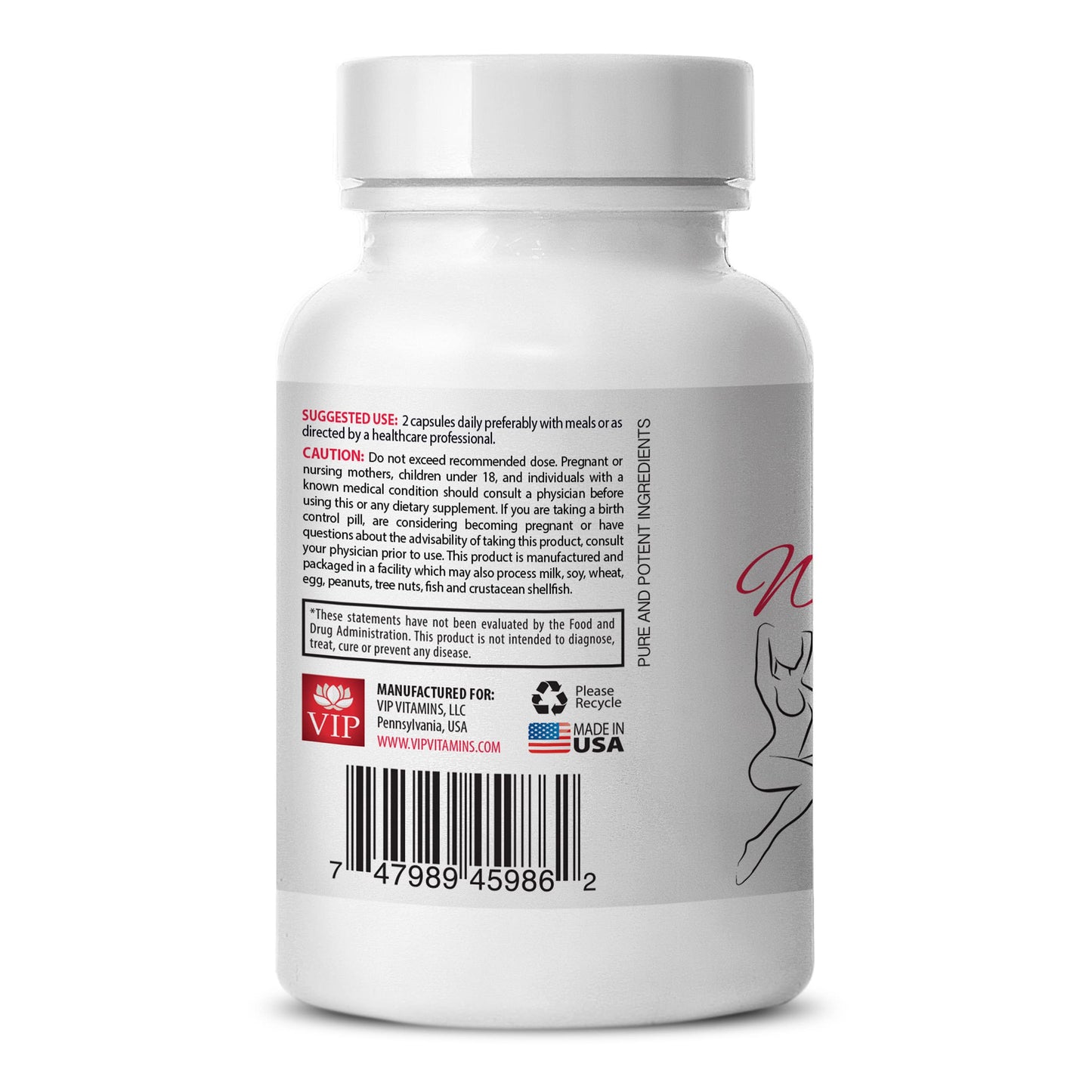 VIP Supplements Hot Flashes Menopause Relief - Women's Support Complex Natural Licorice Root Extract 180 Capsules