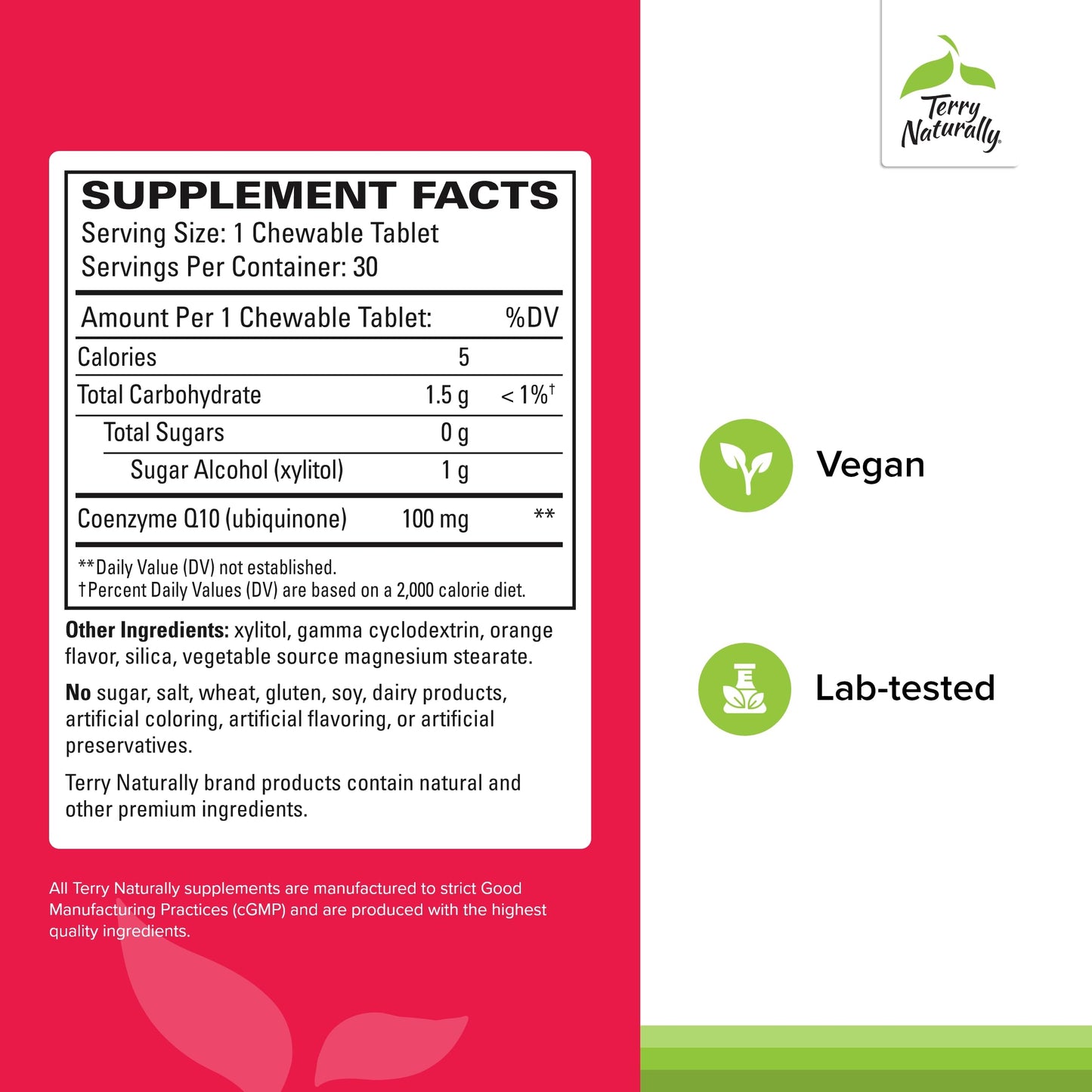 Terry Naturally CoQ10 Tablet, 30 Tablets