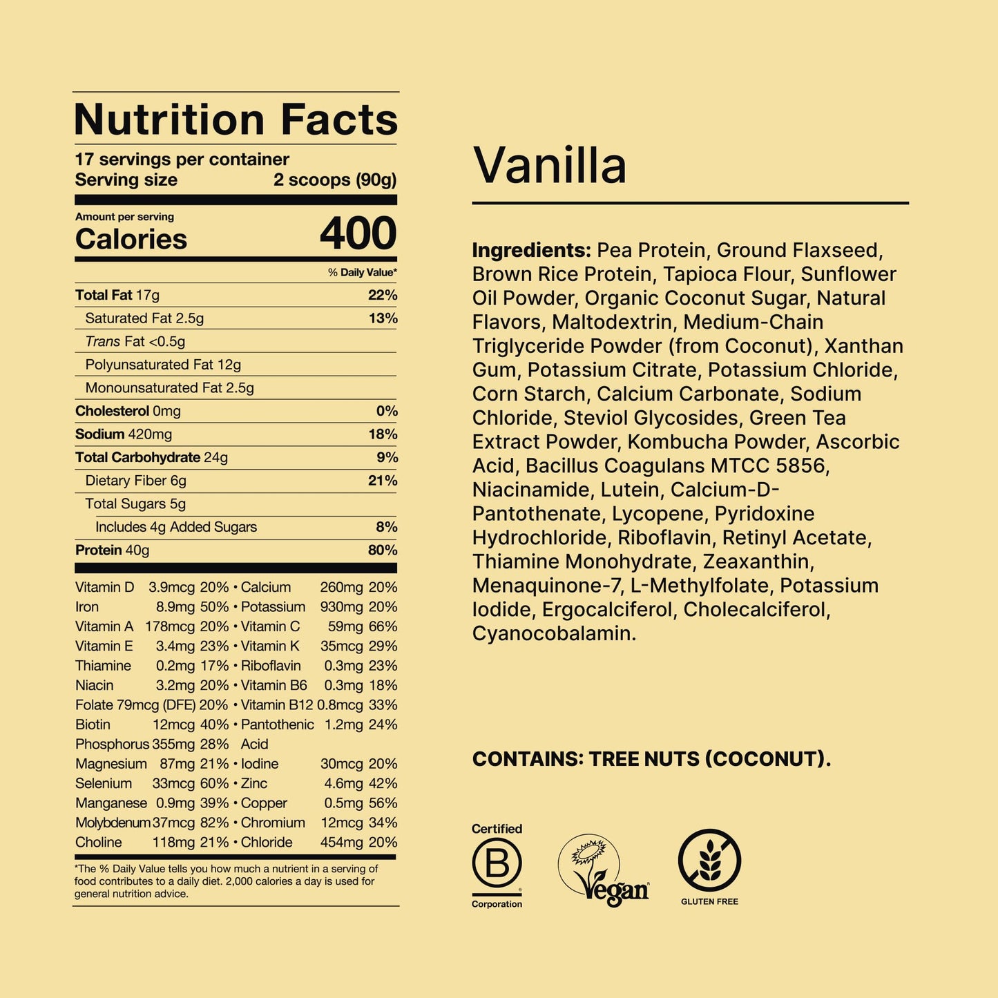 Huel Black Edition Vanilla 40g Vegan Protein Powder Meal Replacement, 54 Servings