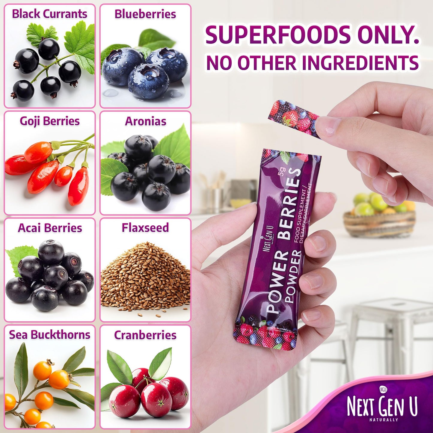 NGU Next Gen U Super Berry Powder 8.82 Ounce