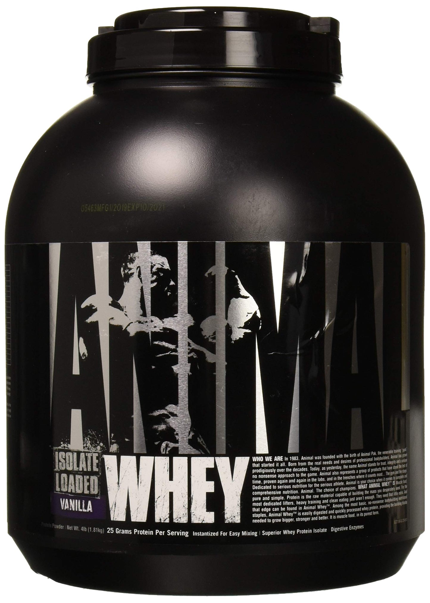 Animal Whey Isolate Whey Protein Powder, 1 Count