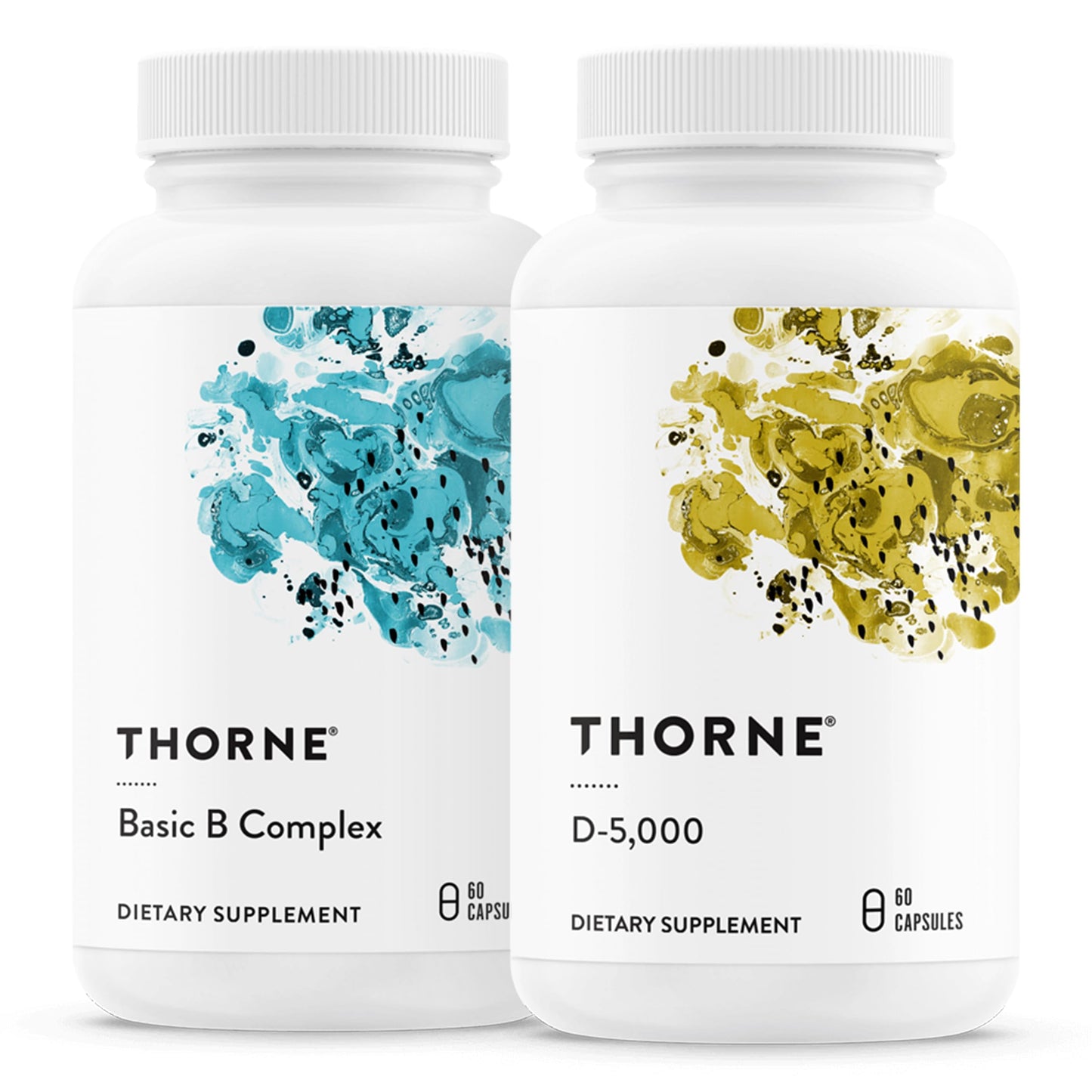 THORNE Basic B Complex & Vitamin D-5000 Bundle, 120 Capsules