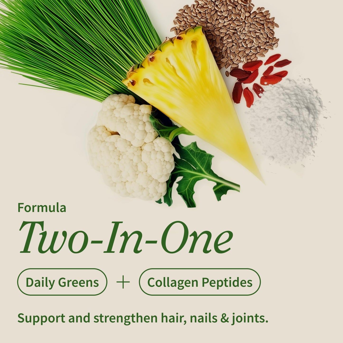 Snap Supplements Super Greens Powder with Collagen Peptides, 11.34 oz