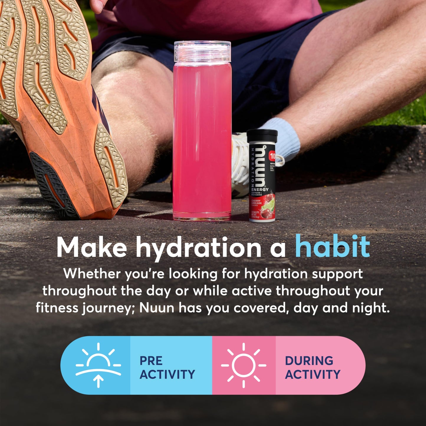 Nuun Energy Caffeine + B Vitamins Electrolyte Hydration Tablet, 60 Count