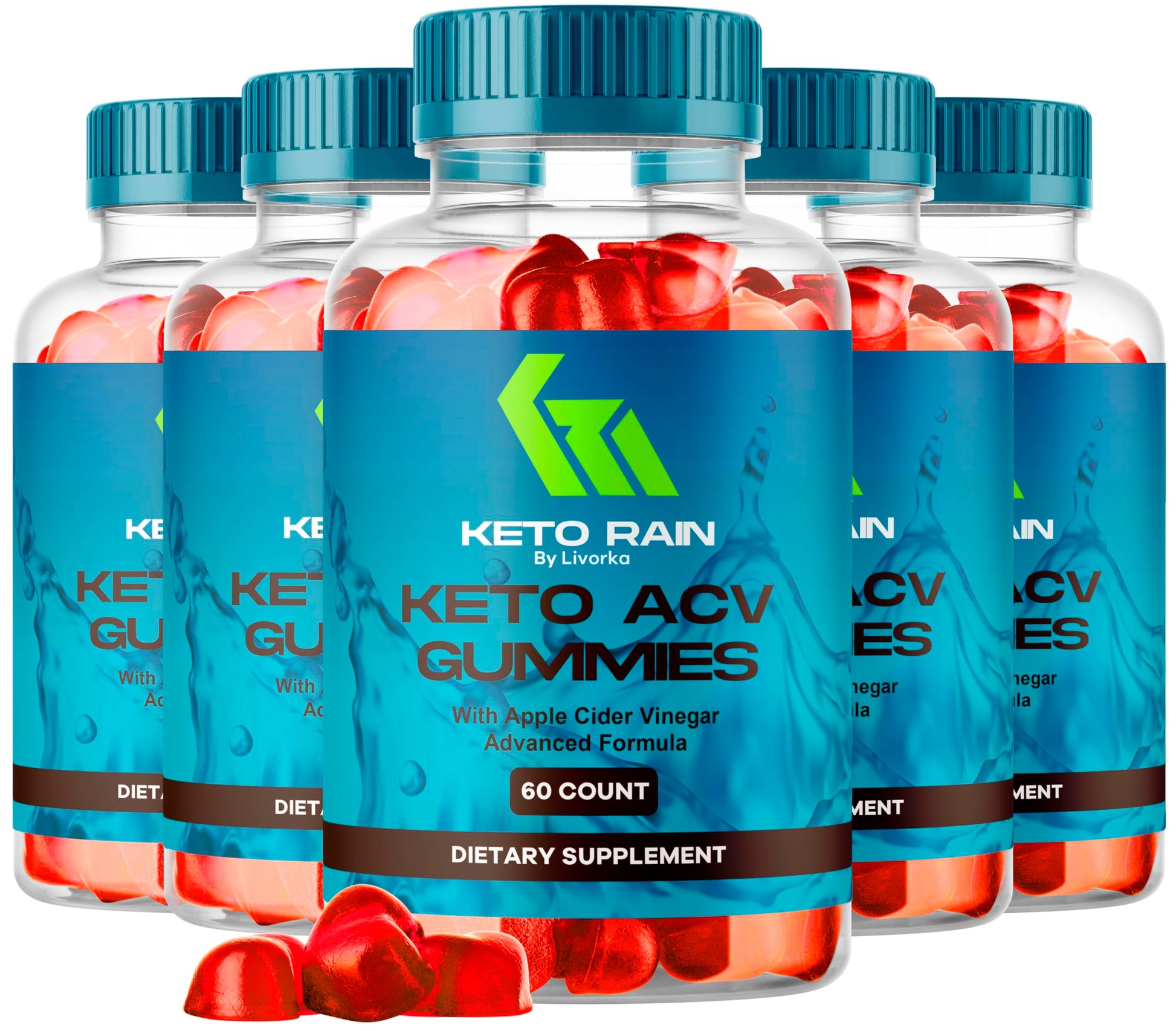 LIVORKA Keto Rain ACV Gummies 1050mg, 300 Gummies