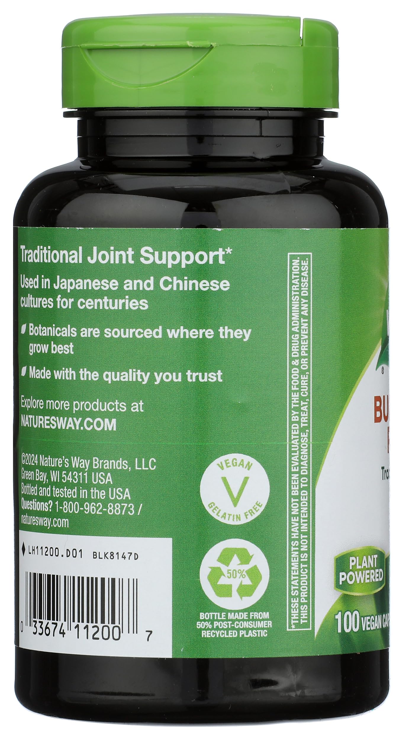 Nature's Way Burdock Root 950 mg per serving Capsules, 100 Count