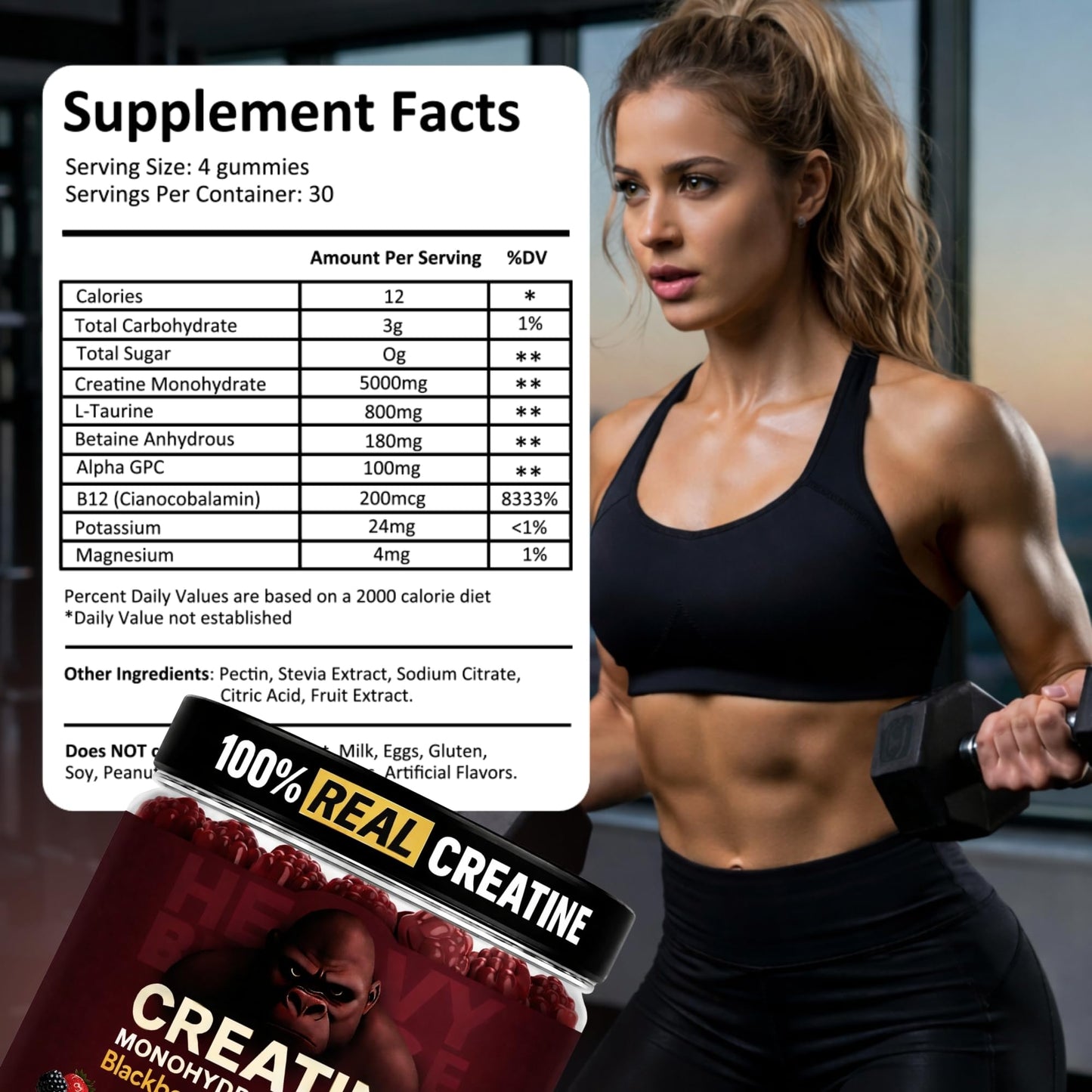 Heavy Balance Creatine Monohydrate Gummies 120 Gummies