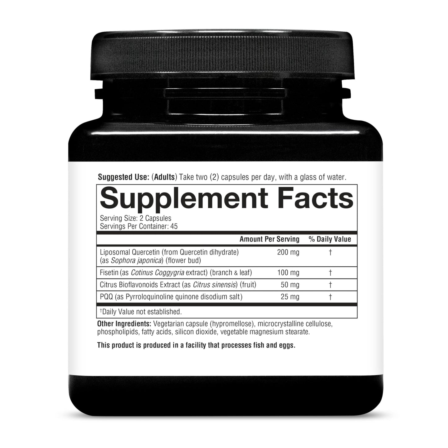 Youtheory Longevity Liposomal Quercetin+ with Fisetin Capsules, 90 Capsules