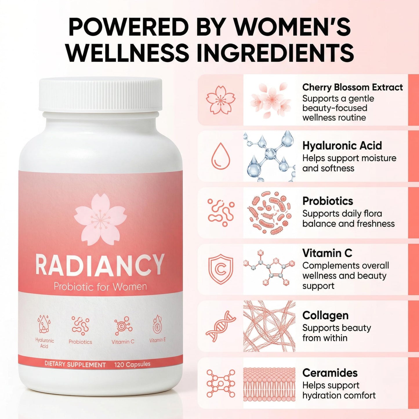 TOGOLIUN Radiancy Probiotic for Women Vaginal Health Capsule, 1 Count