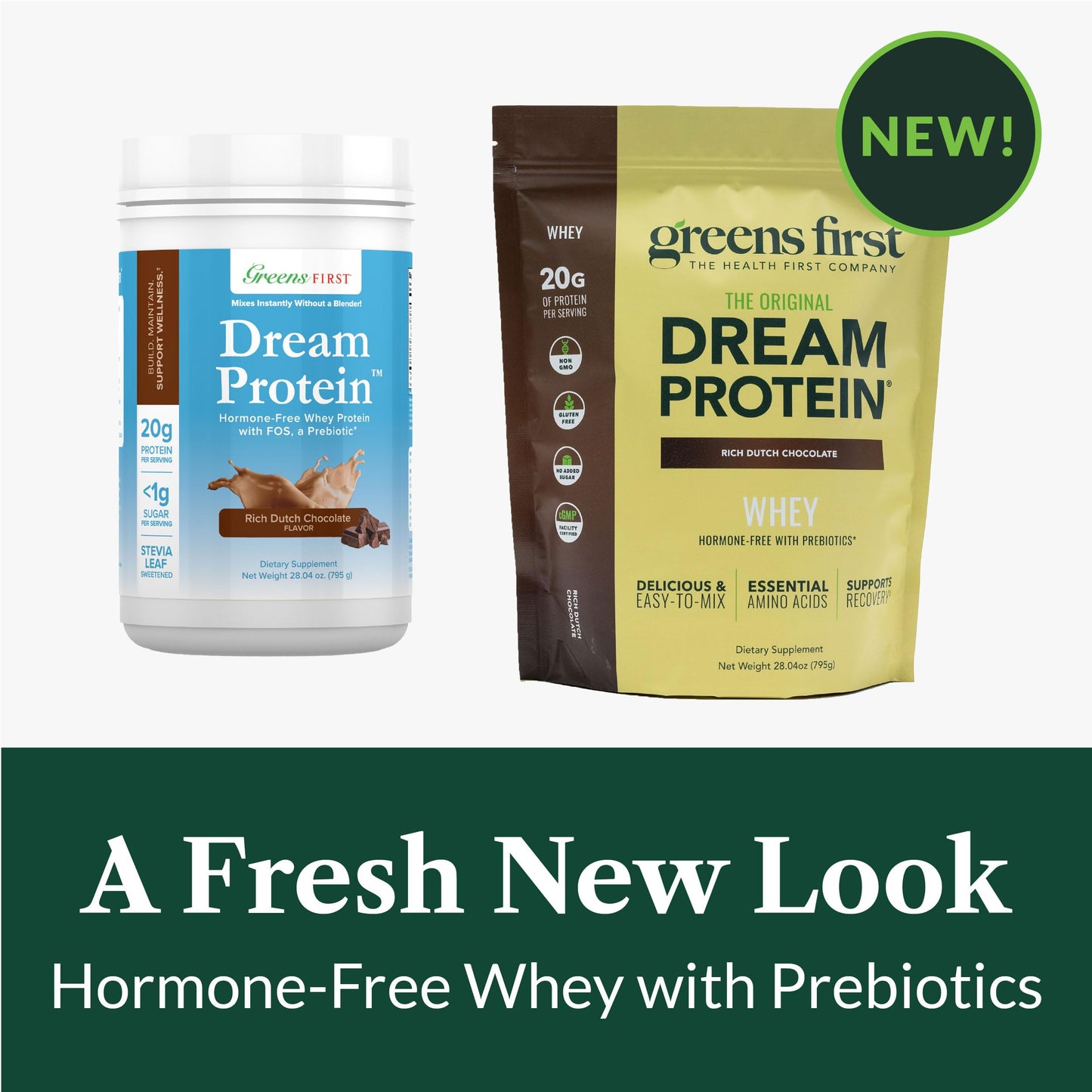 Greens First Dream Protein Powder Whey 28.04 oz