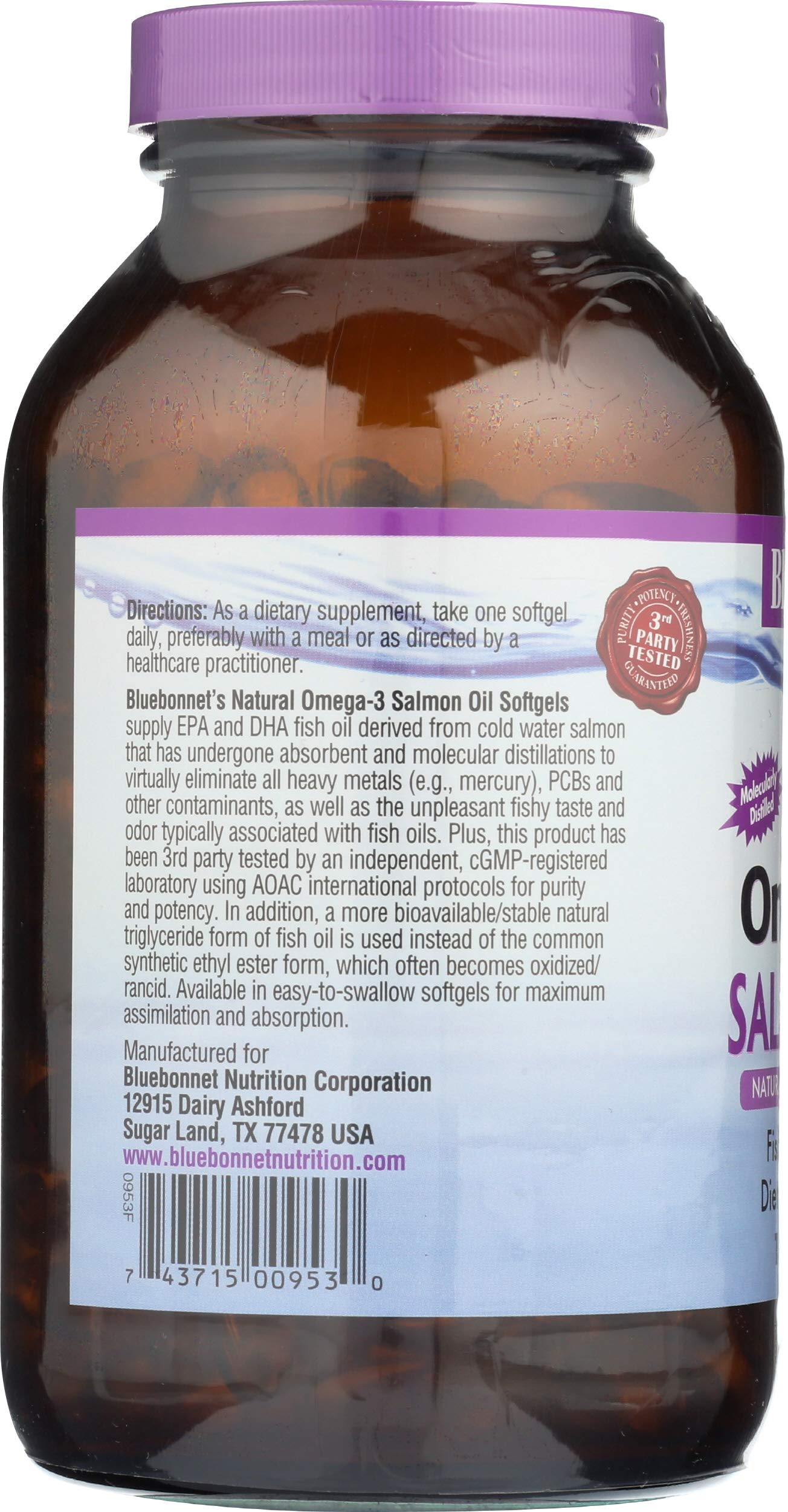 BlueBonnet Omega-3 (Salmon Oil) 1000 mg Softgel 180