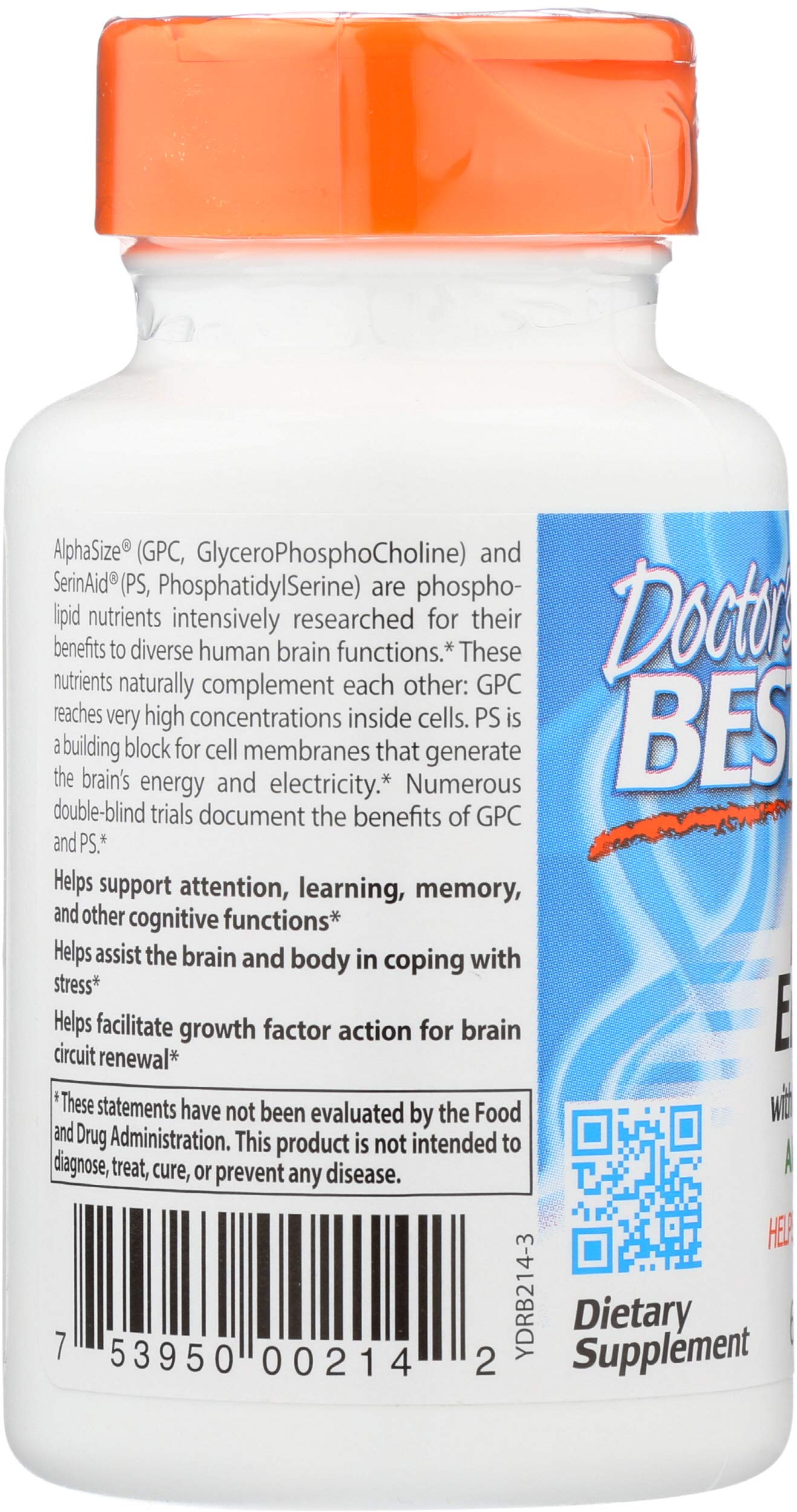 Doctor's BEST Natural Brain Enhancers Capsule 60 Count