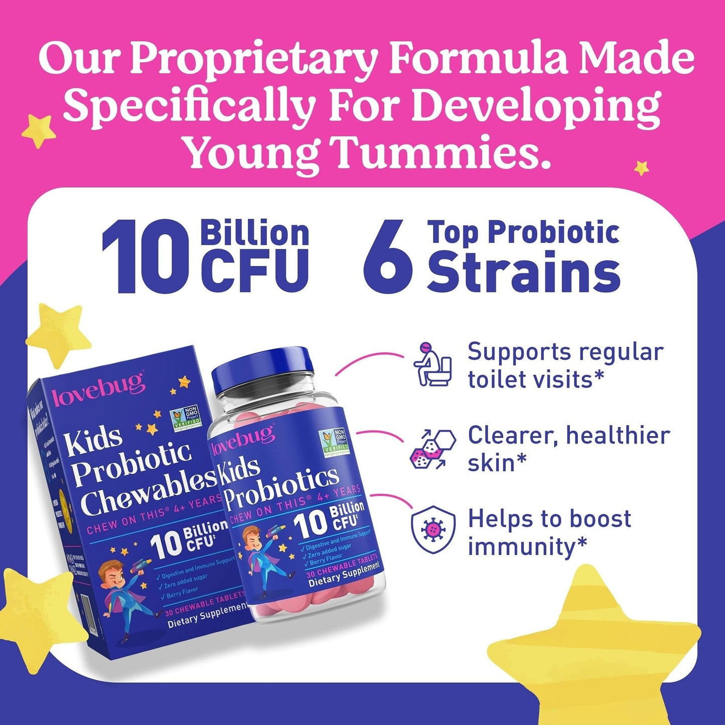 LOVEBUG Probiotics for Kids Capsule 60 Count