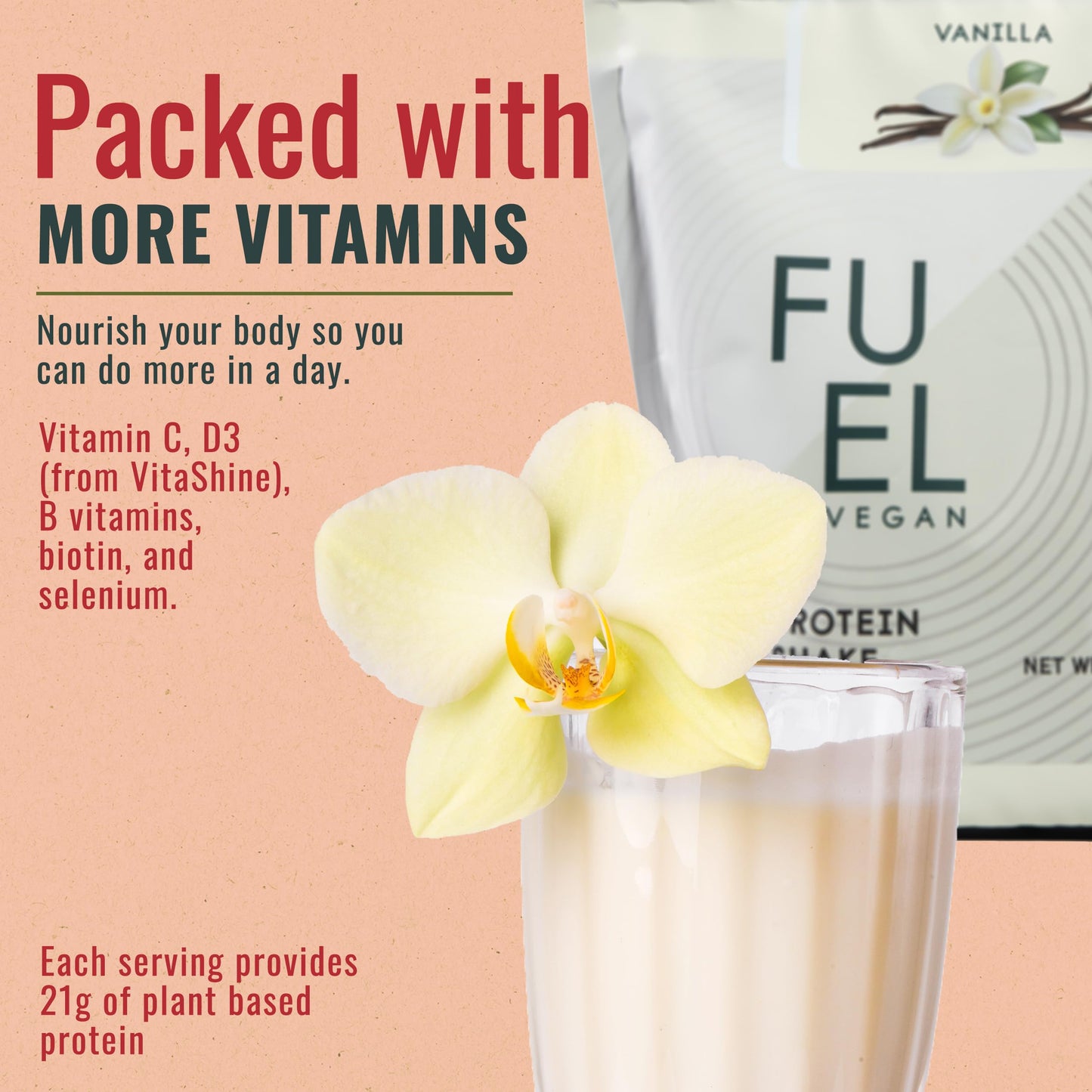 zenbodi Fuel Vegan Protein Powder Vanilla, 32 Servings