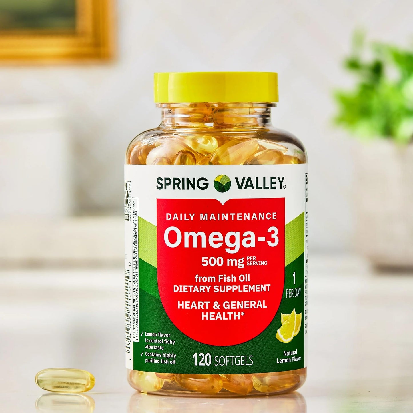 SUREFECT Omega-3 Fish Oil 500mg Softgels 120 Count