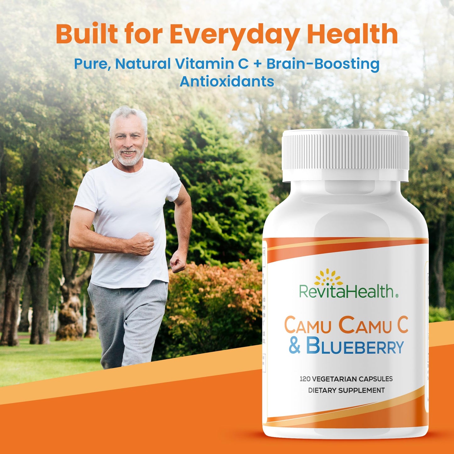 REVITAHEALTH Camu Camu Vitamin C Supplements with Blueberry Extract 120 Capsules