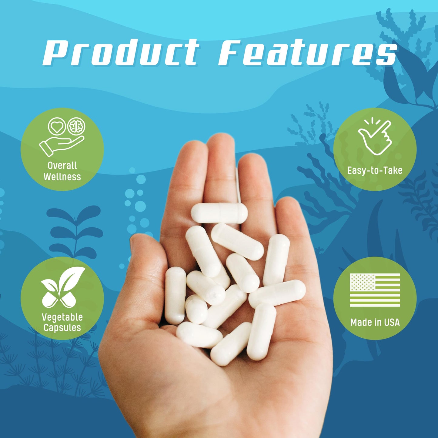 Daily Health Coral Calcium Pure Okinawa Marine-Grade Supplement with 72 Trace Minerals 1475mg, 90 Vegetable Capsules