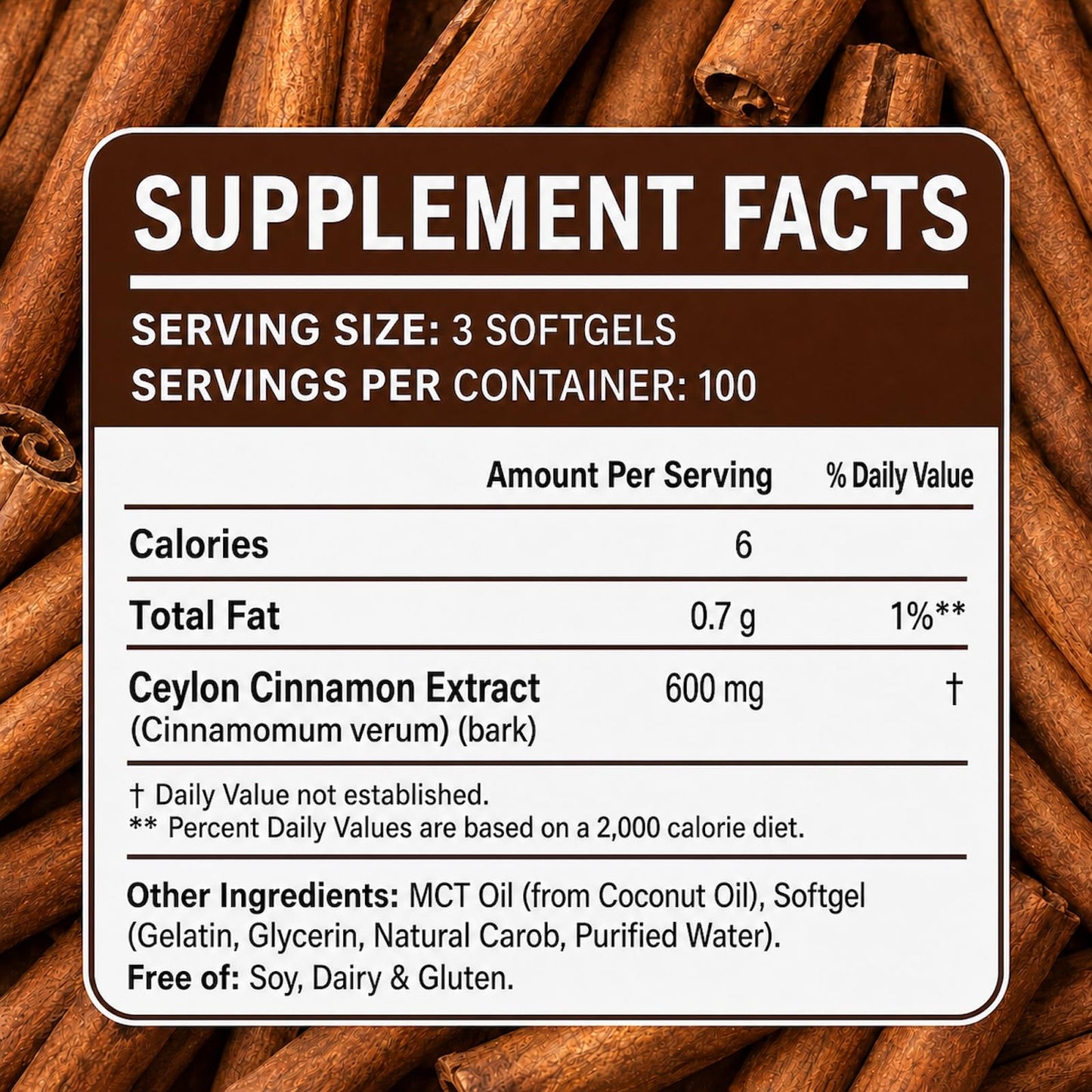 isLandear Ceylon Cinnamon Softgels 300 Count