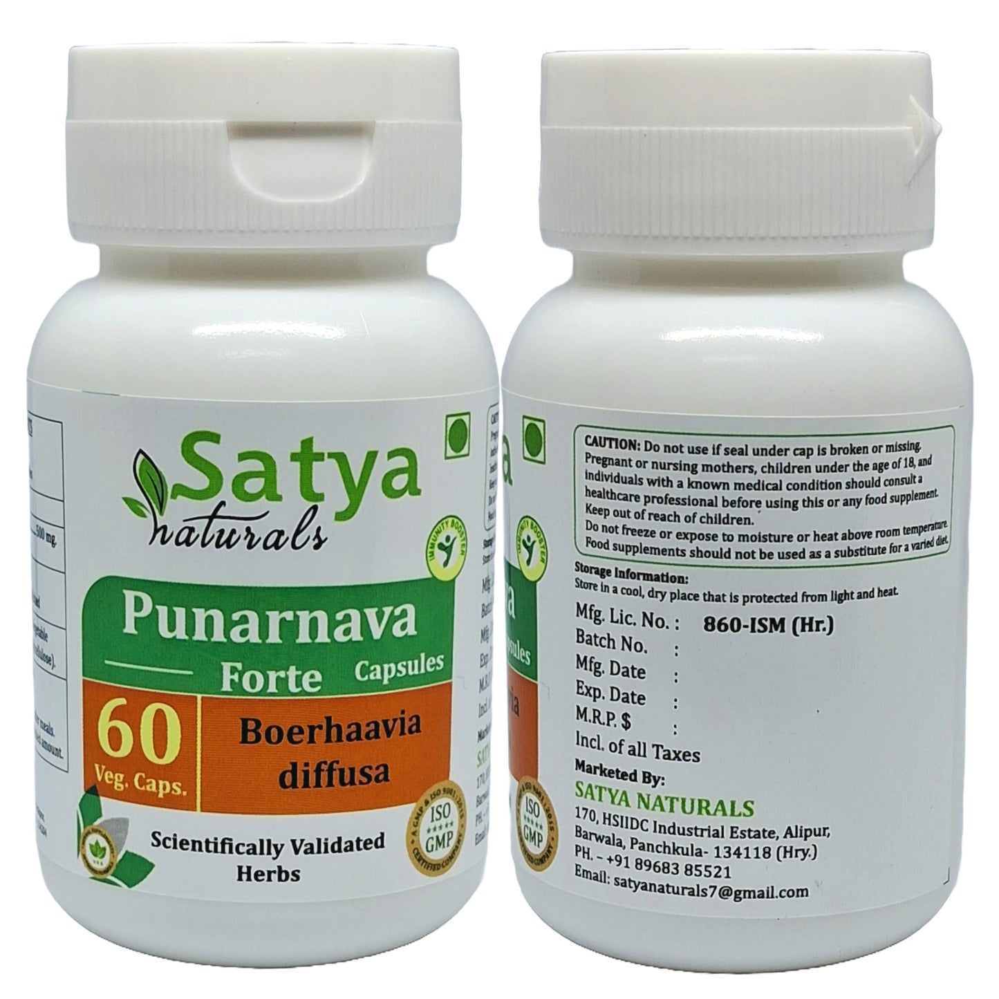 Satya Naturals Punarnava Forte Capsule 500 mg, 120 Count