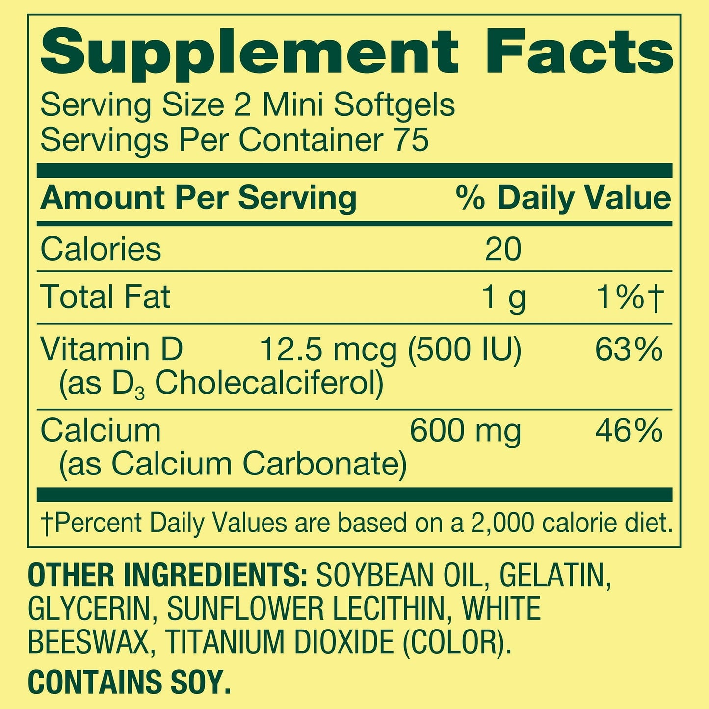 Basketgoods SV Calcium 600mg with Vitamin D3 Bone & Teeth Support Softgels 150 Count