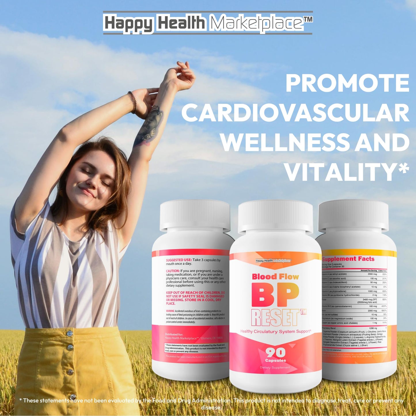 Happy Health Marketplace BP Reset Capsule 90 Count