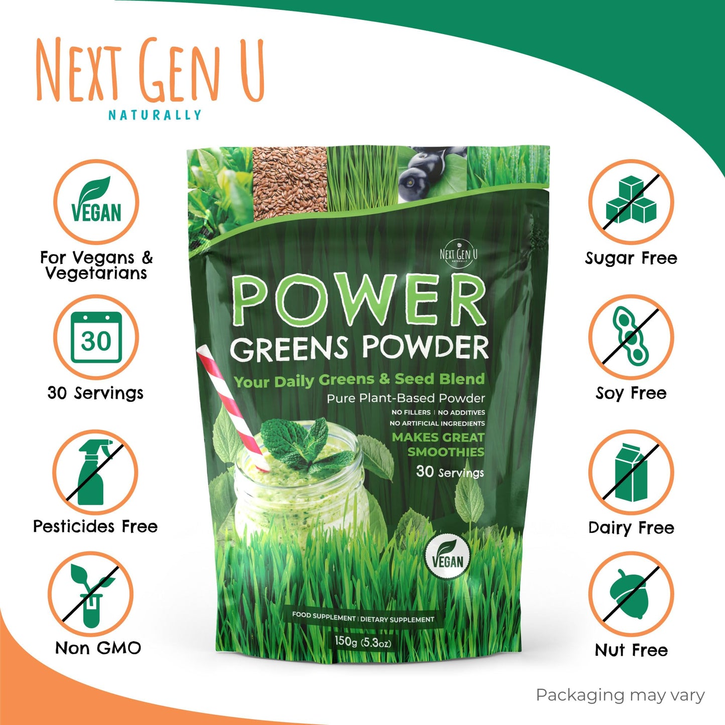 NGU Next Gen U Super Greens Powder, 5.3 oz
