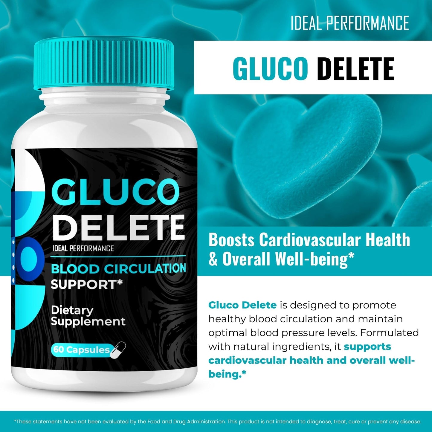 IDEAL PERFORMANCE Gluco Delete Advanced Blood Formula Capsules 300
