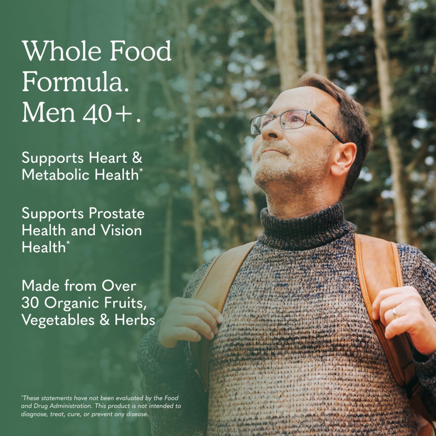 Garden of Life Organics Whole Food Multivitamin for Men 40+ Tablet, 120 Count