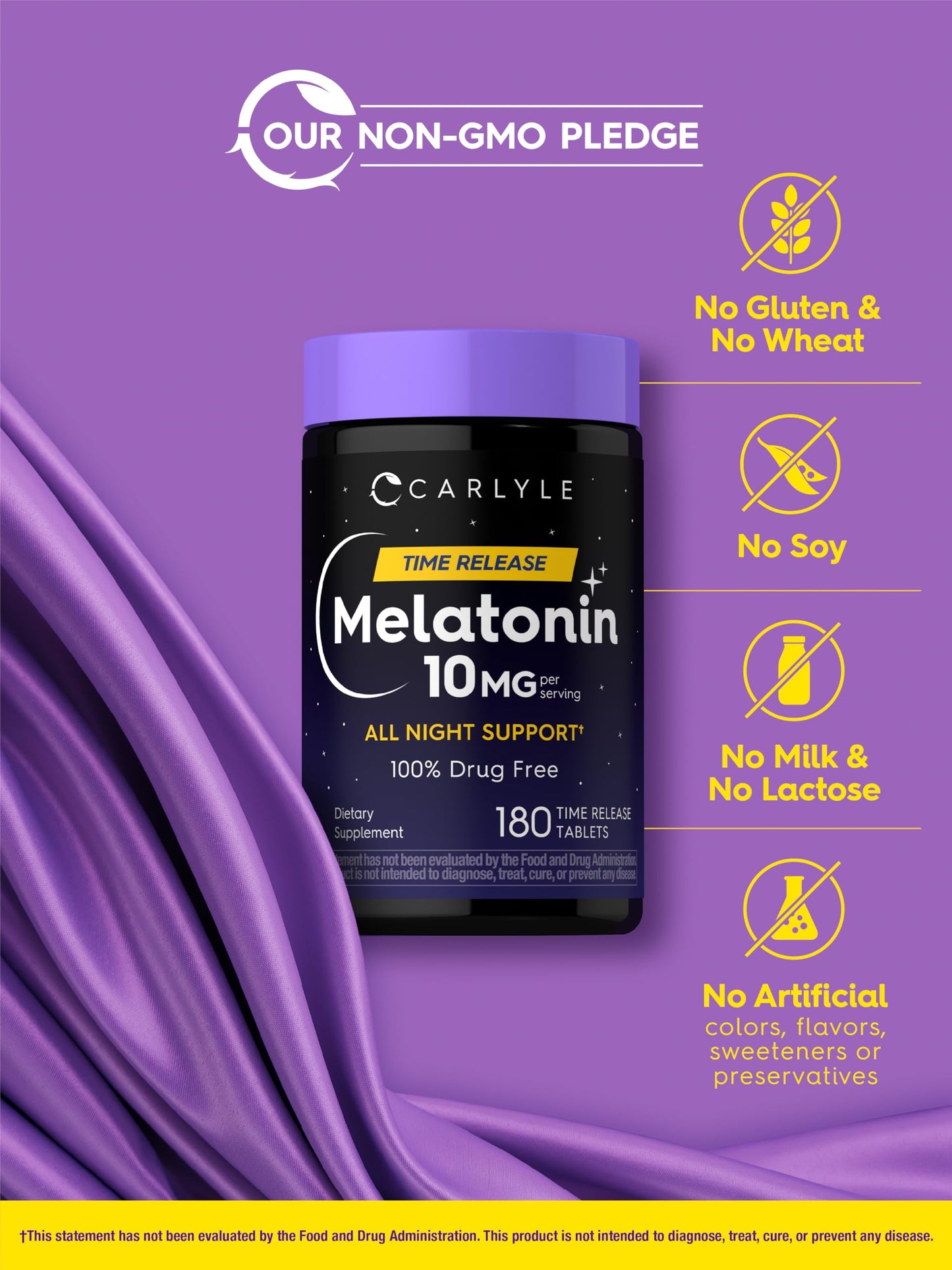 Carlyle Melatonin 10mg Tablet, 180 Count