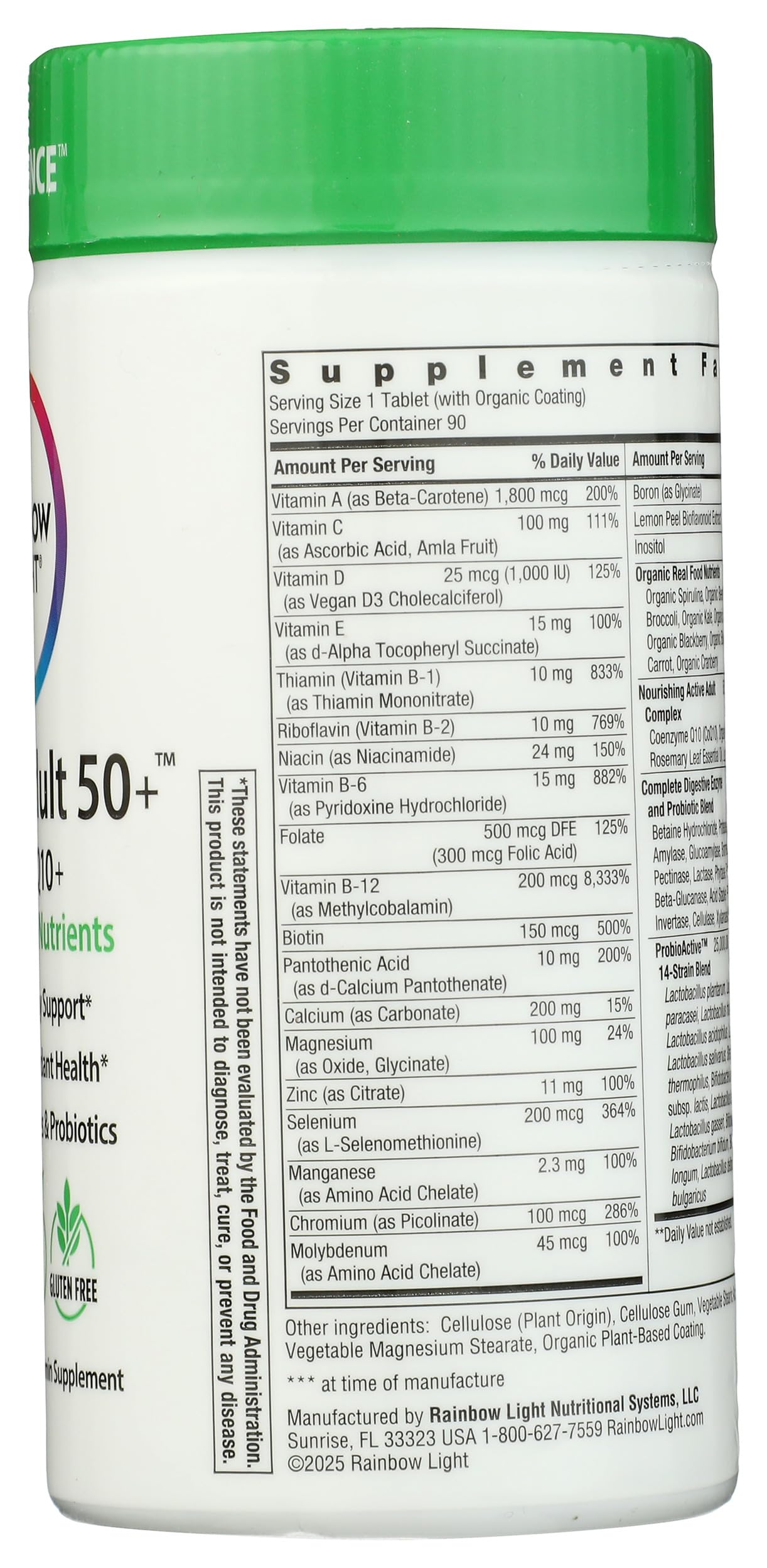Rainbow Light Adult Multivitamin 90 Tablets