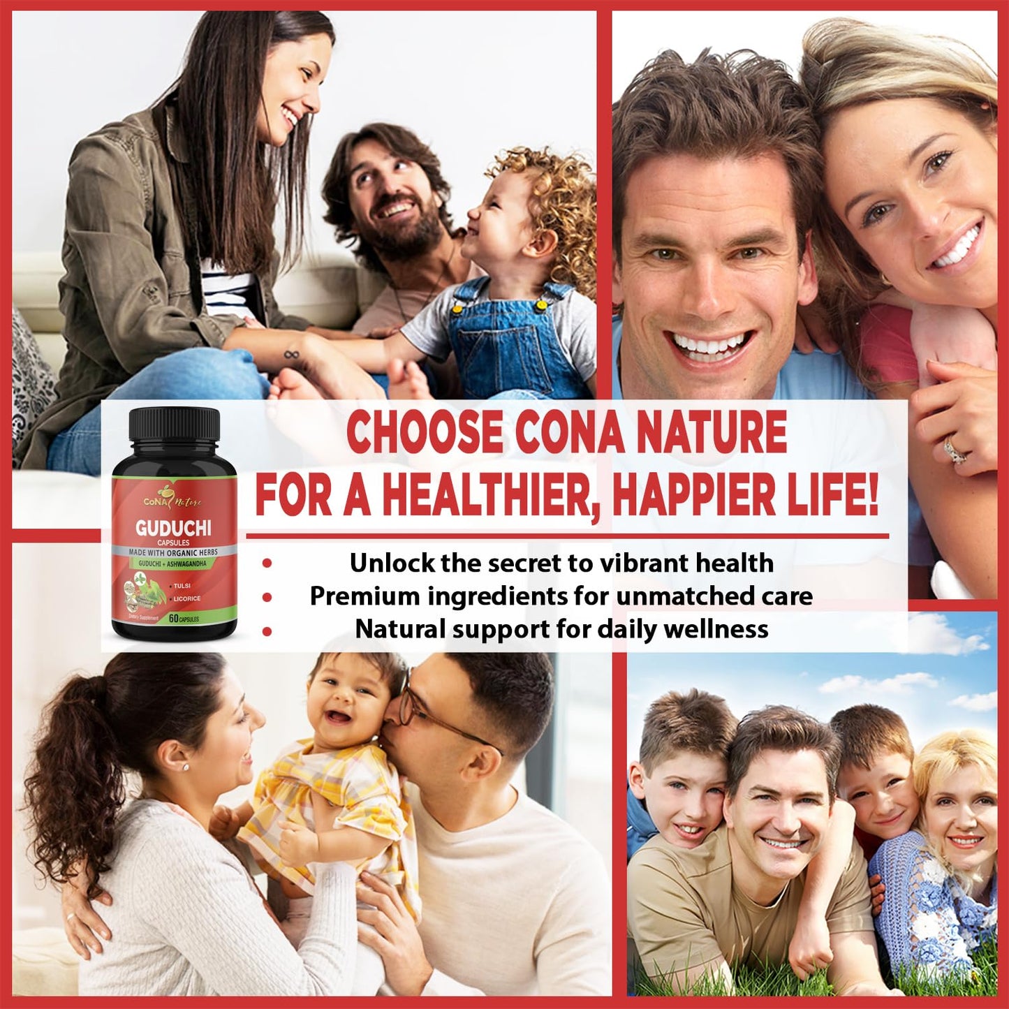 Cona Nature Organic Giloy Guduchi Extract Capsules 60 Count