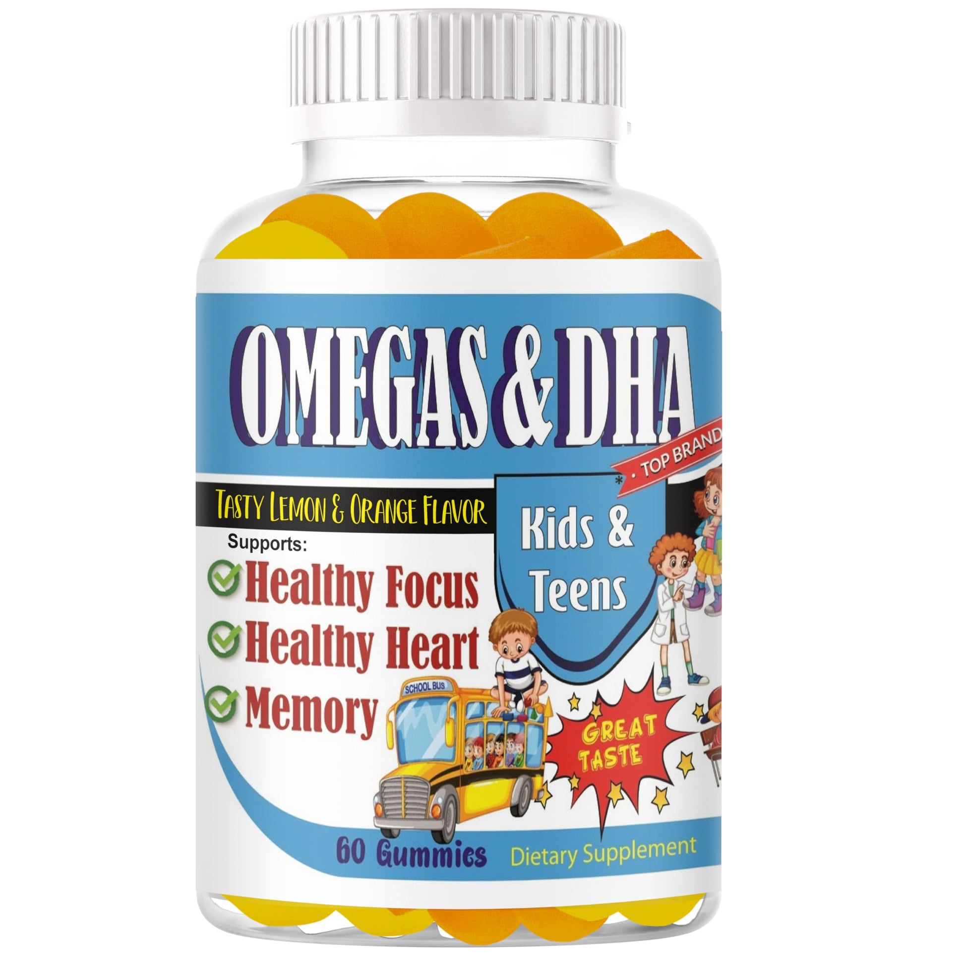 Celebrity LifeStyle Product Kids Omega-3 DHA Gummies 60 Count