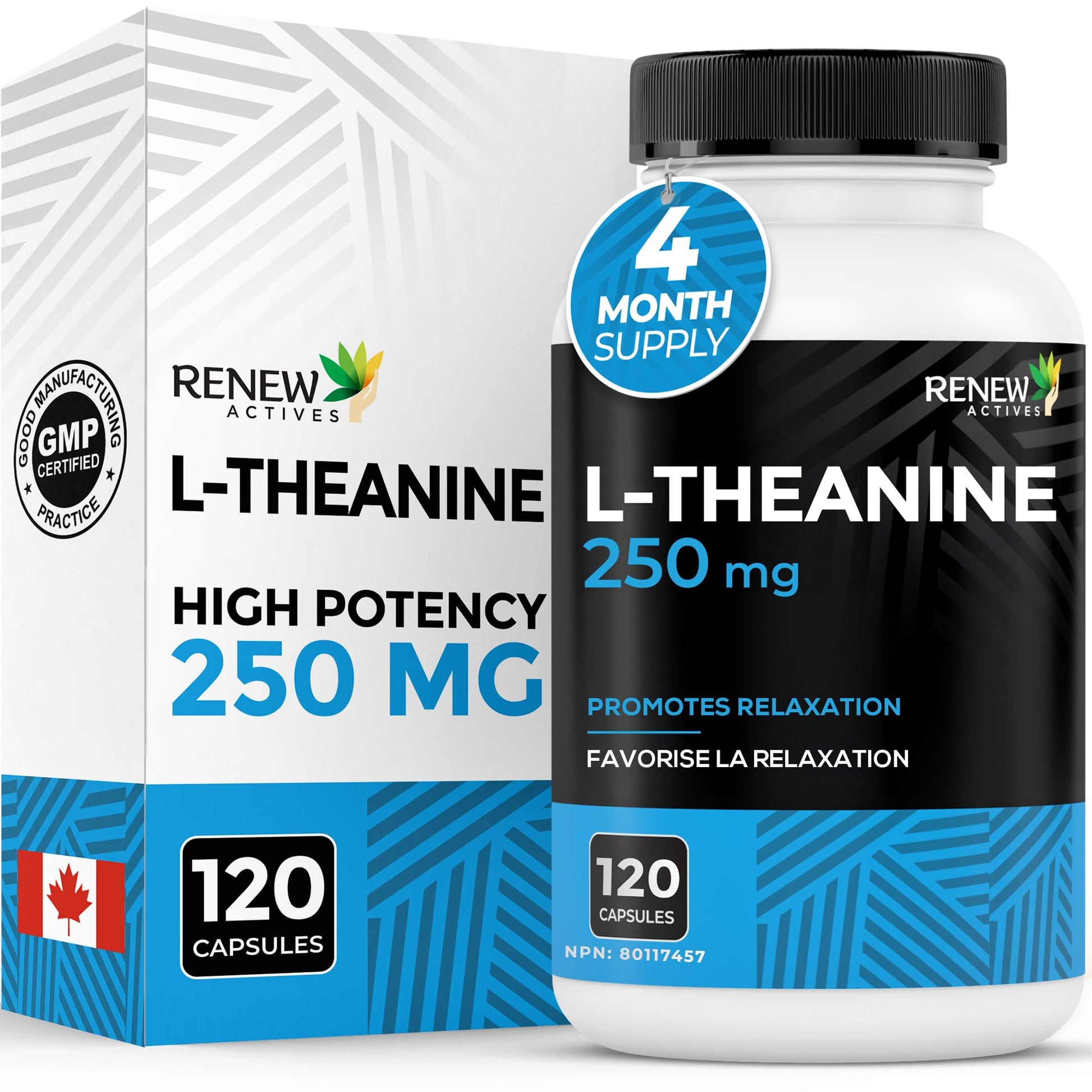 Renew Actives L-Theanine Supplements Capsule 1 Count