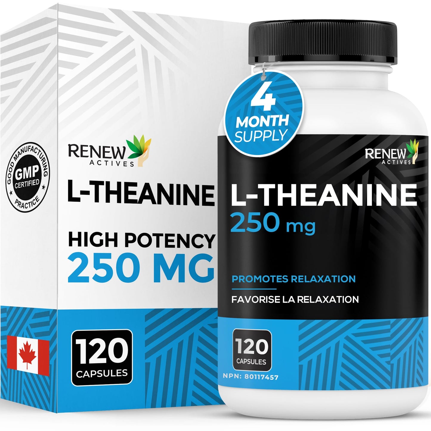 Renew Actives L-Theanine Supplements Capsules 1 Count