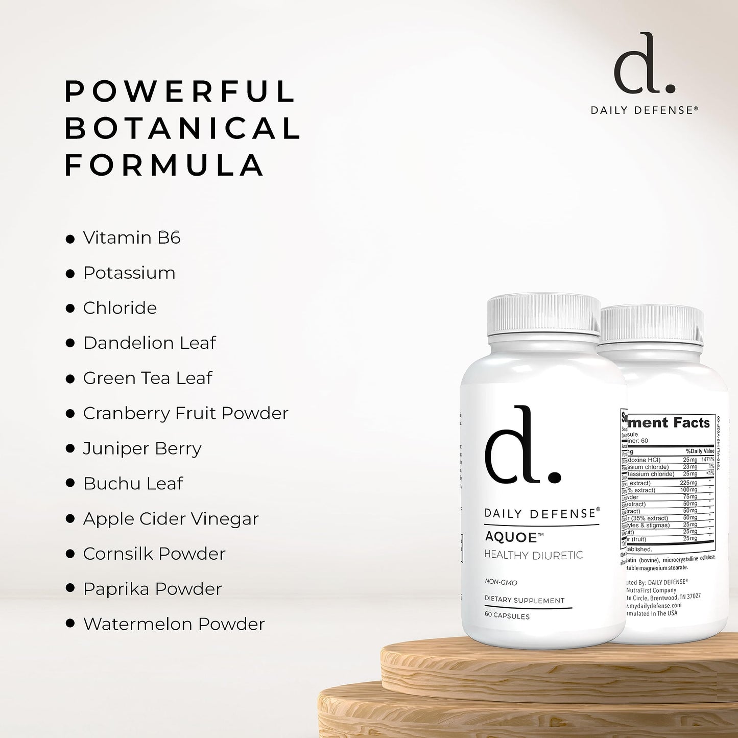 Daily Defense Diuretic Capsule 60 Count