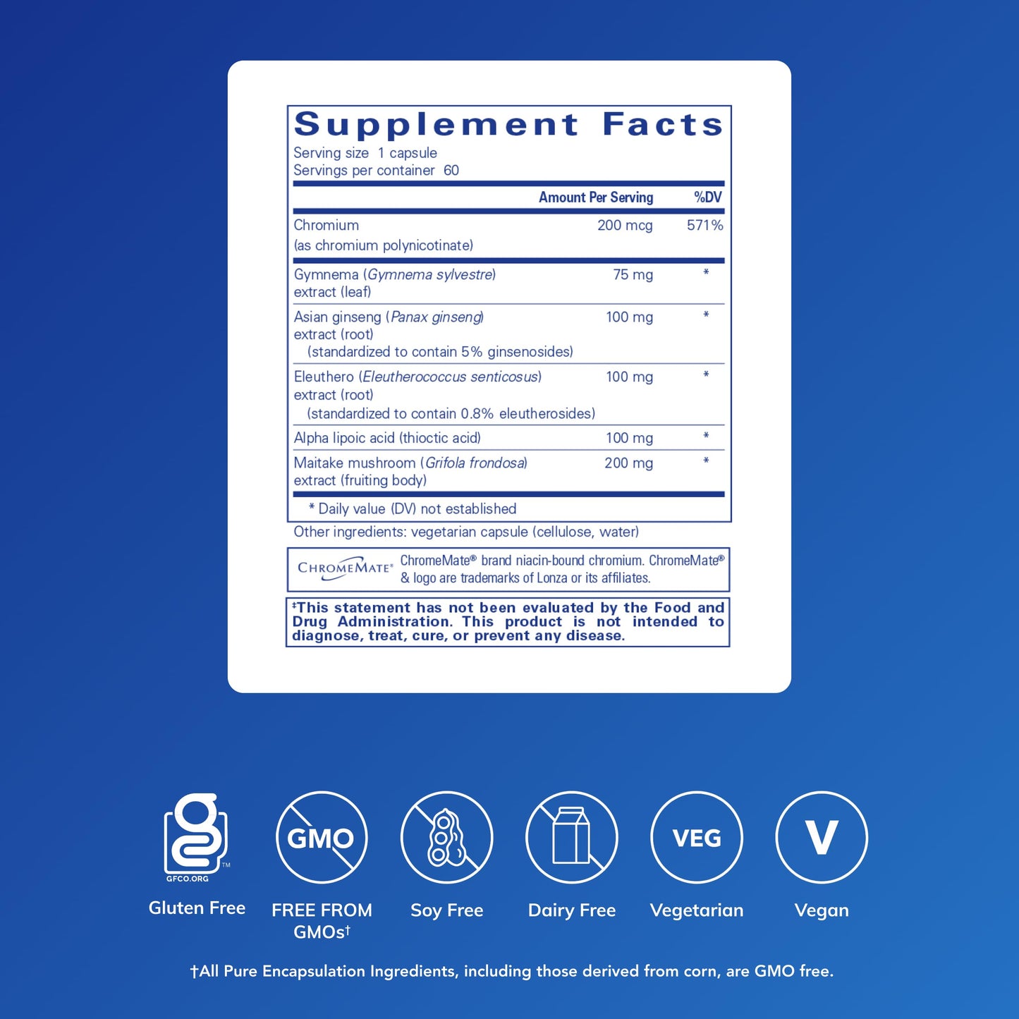 Pure Encapsulations Glucose Support Formula Capsule, 60 Capsules